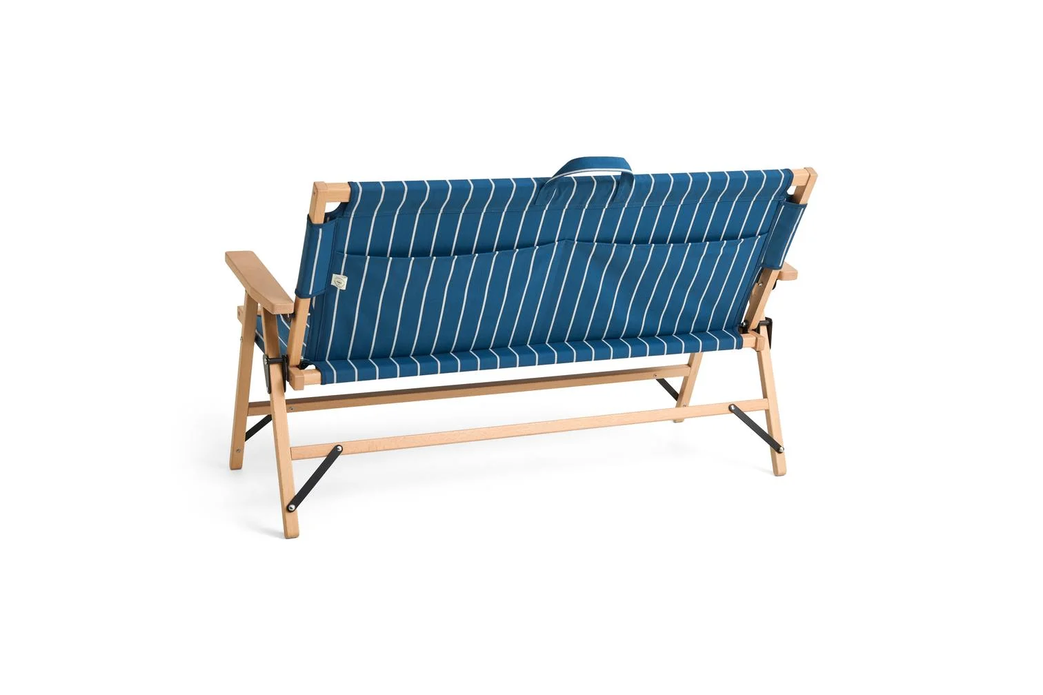 Outdoor Market Folding Sofa Blue beige stripe