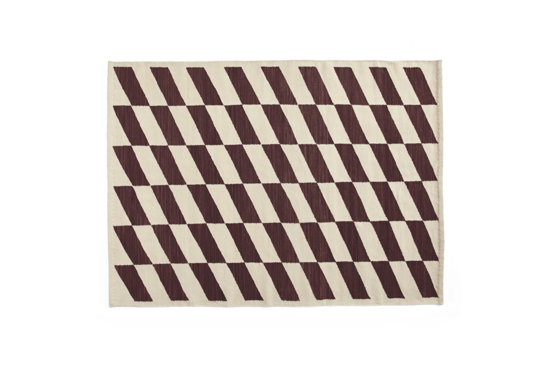 Shift Kelim Rug Burgundy 140 x 200