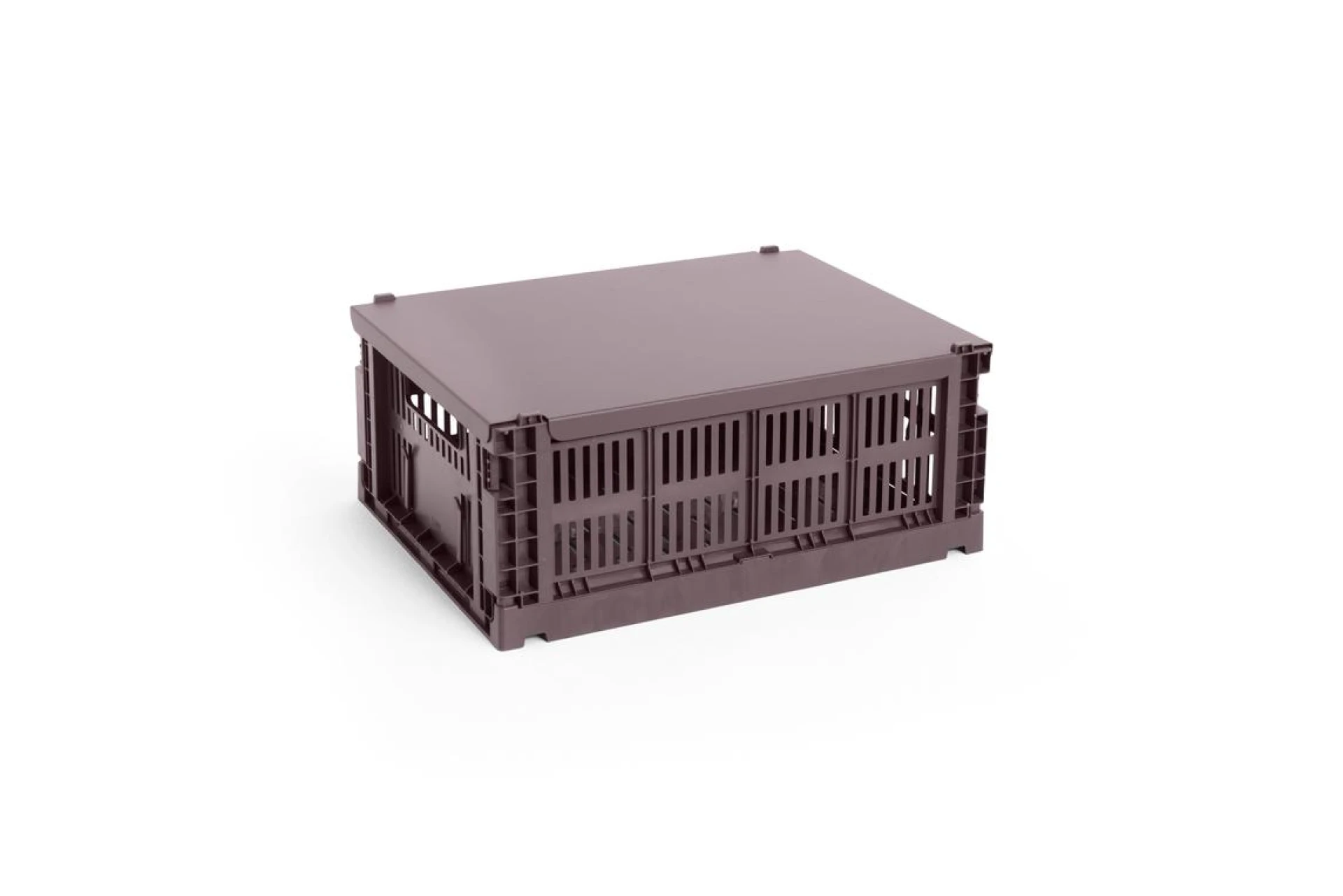 HAY Colour Crate Lid Metal Medium Bordeaux