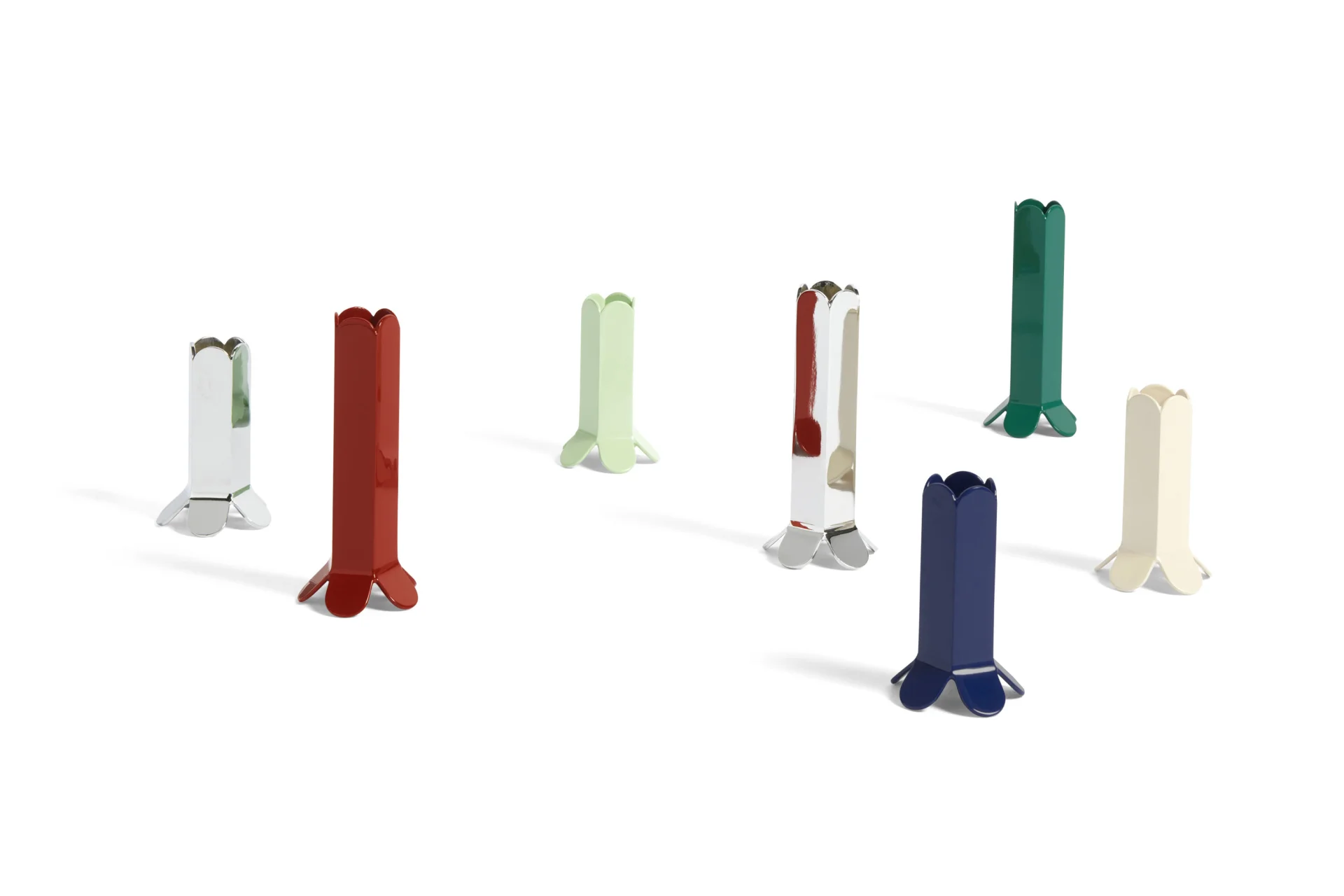 Arcs Candleholder L Red