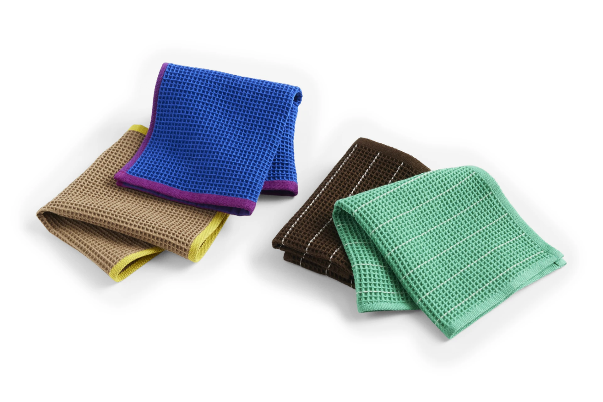 Canteen Dish Cloth Set of 2 Blue/fuchsia, Beige/yellow