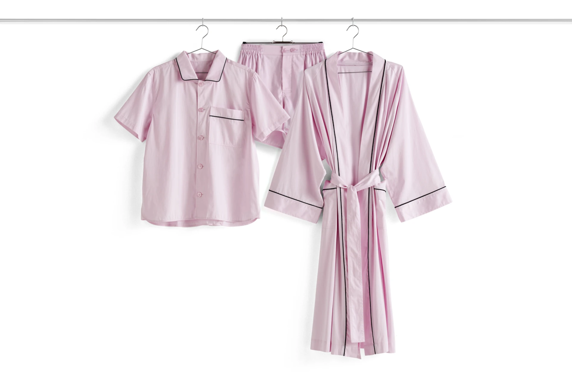 Outline Pyjama S/S Shirt M/L Soft pink