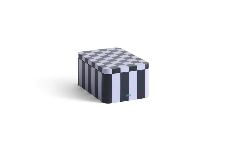 Tin Container Small Dark blue and lavender