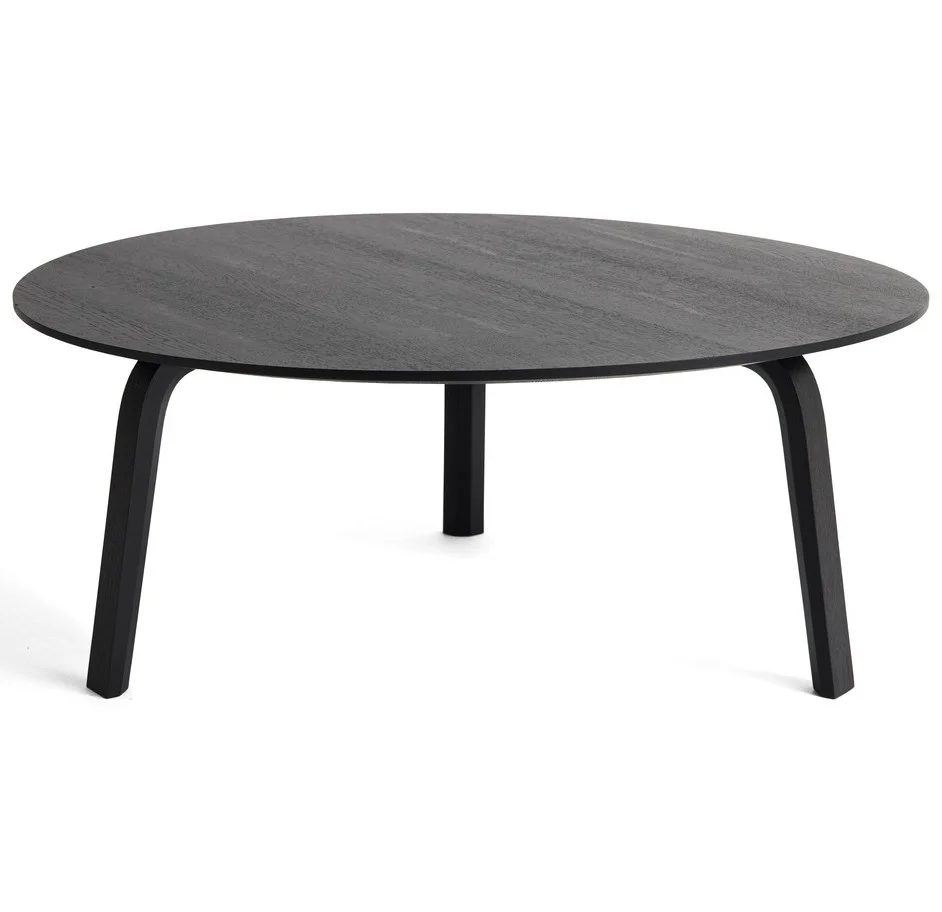 Bella Coffee Table D80 x H32 Black water-based lacquered solid oak