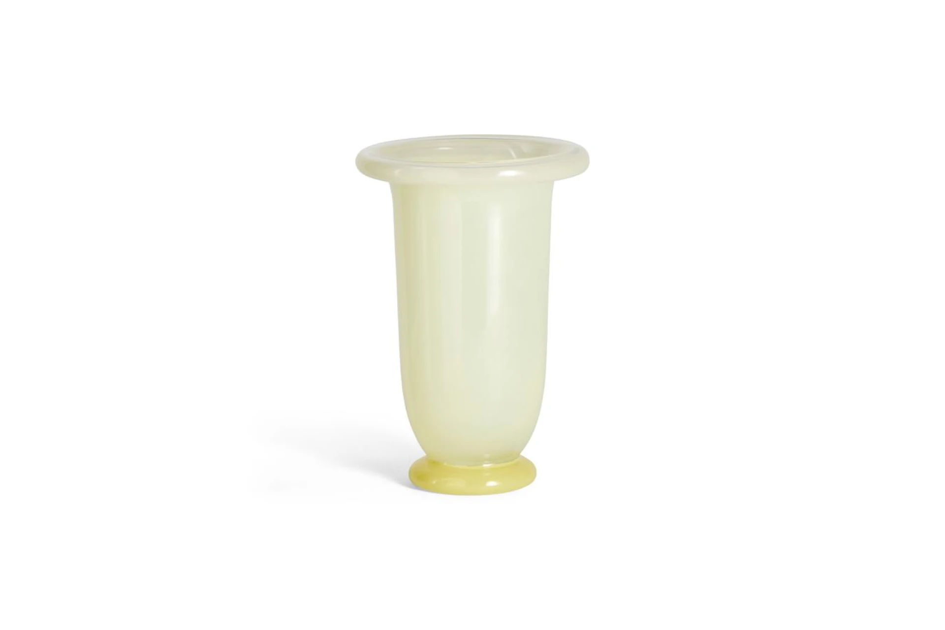 Empire Vase Medium Lime yellow with dark lime base