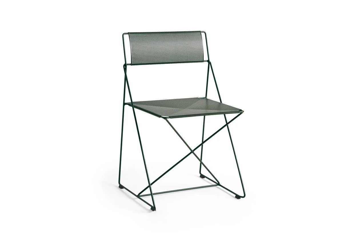 X-Line Chair Autumn green powder coated steel base - Autumn green powder coated seat/back