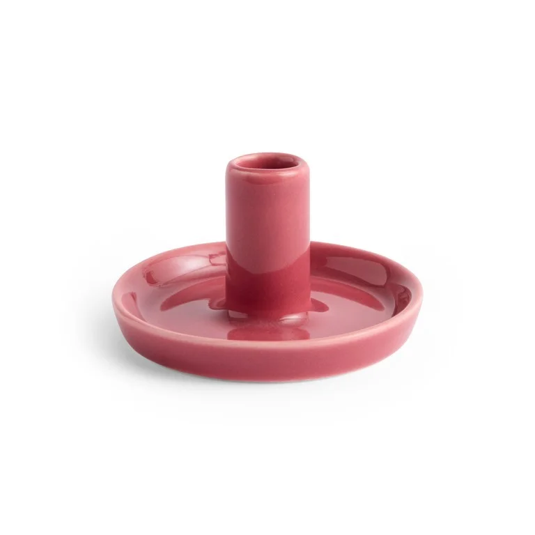 Disc Candleholder X-Small Slim Berry pink