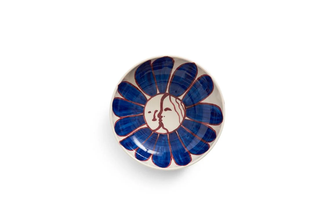 La Pittura Bowl Ø18 Deep blue flower