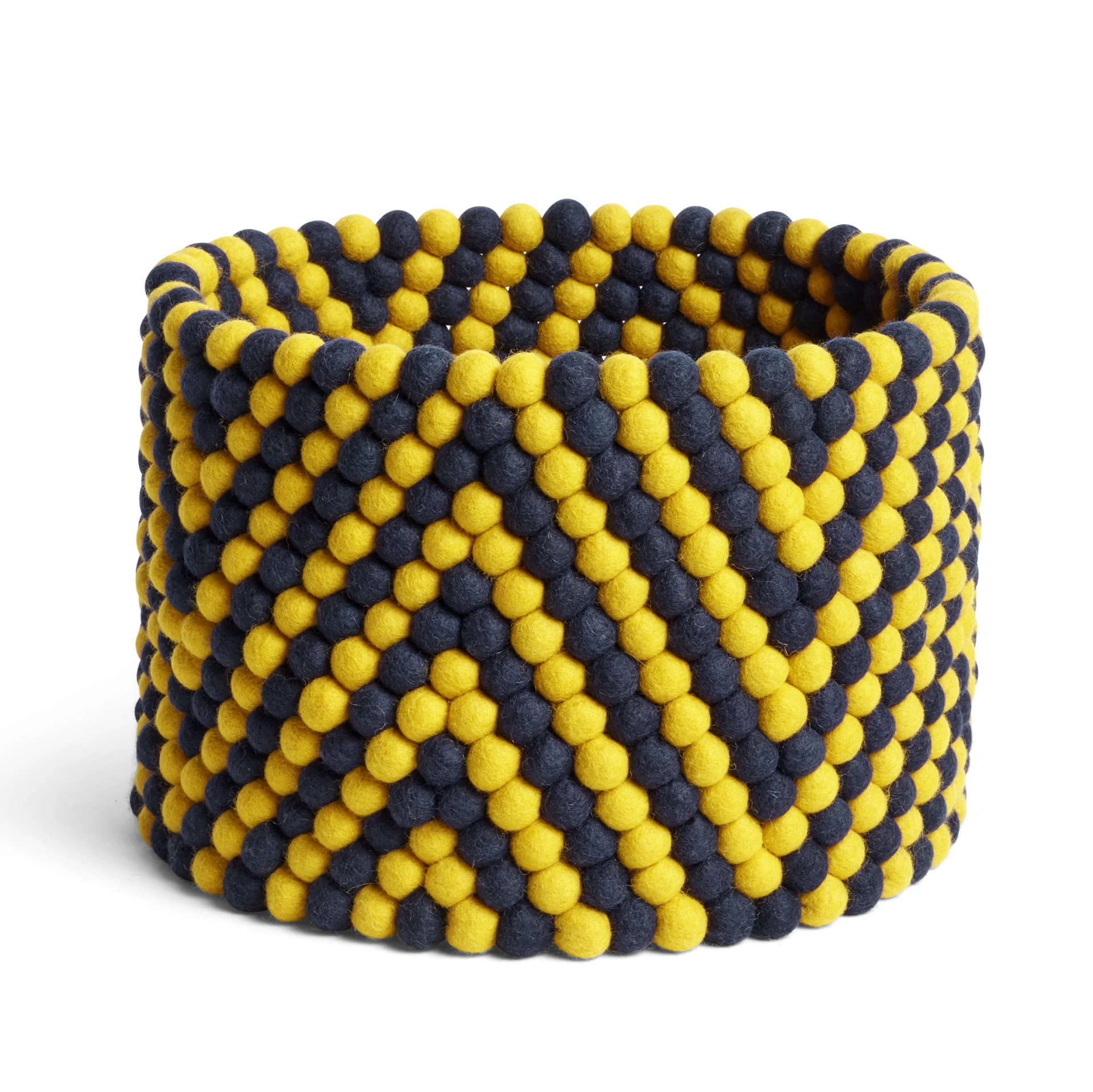 Bead Basket Yellow chevron