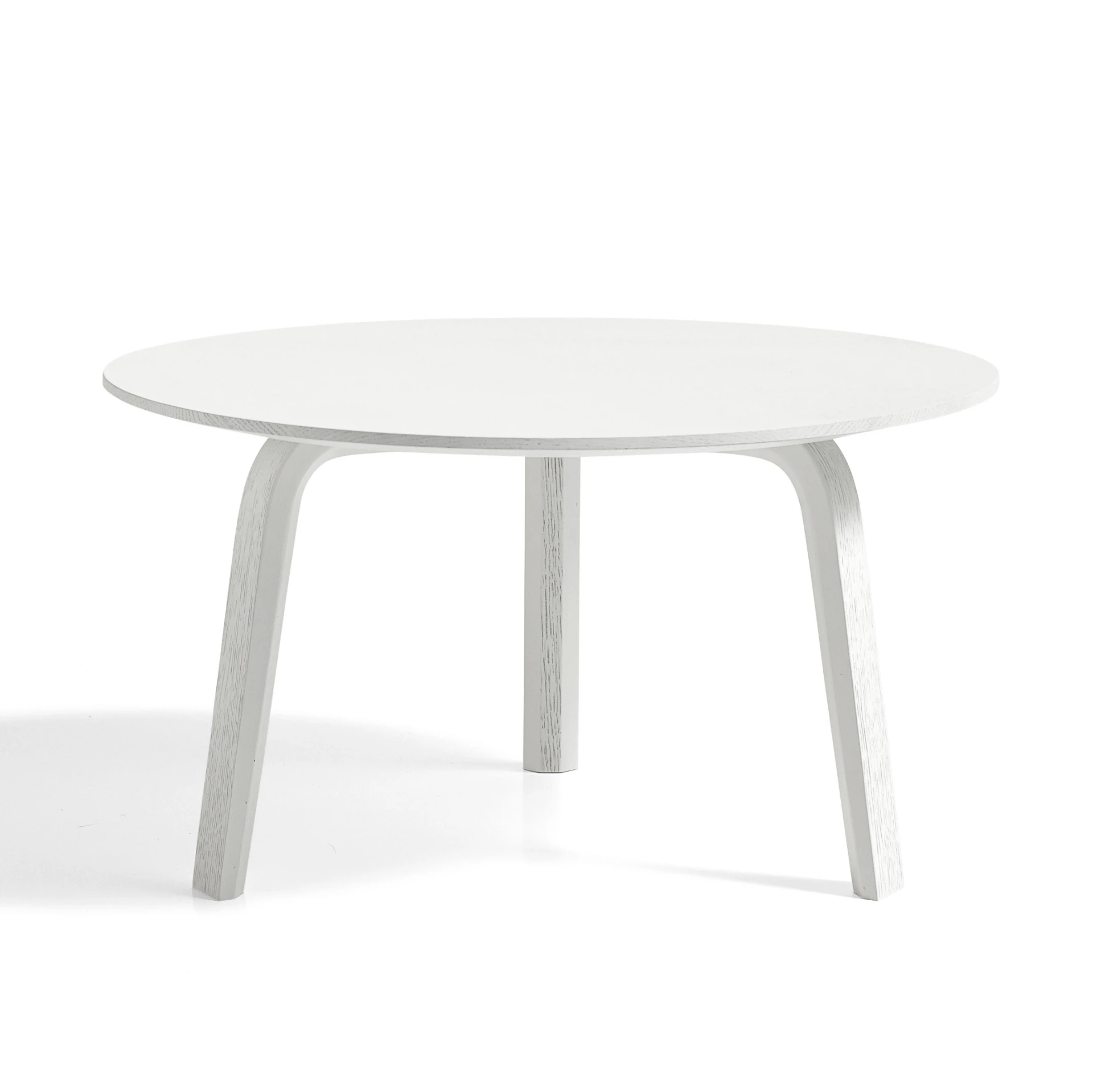 Bella Coffee Table D60 x H32 White water-based lacquered solid oak