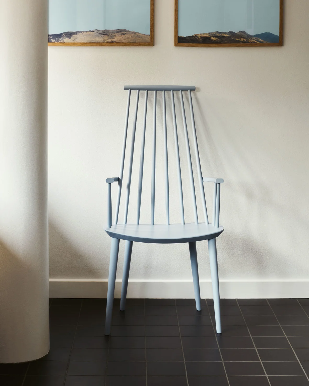 J110 Chair Beech Slate blue