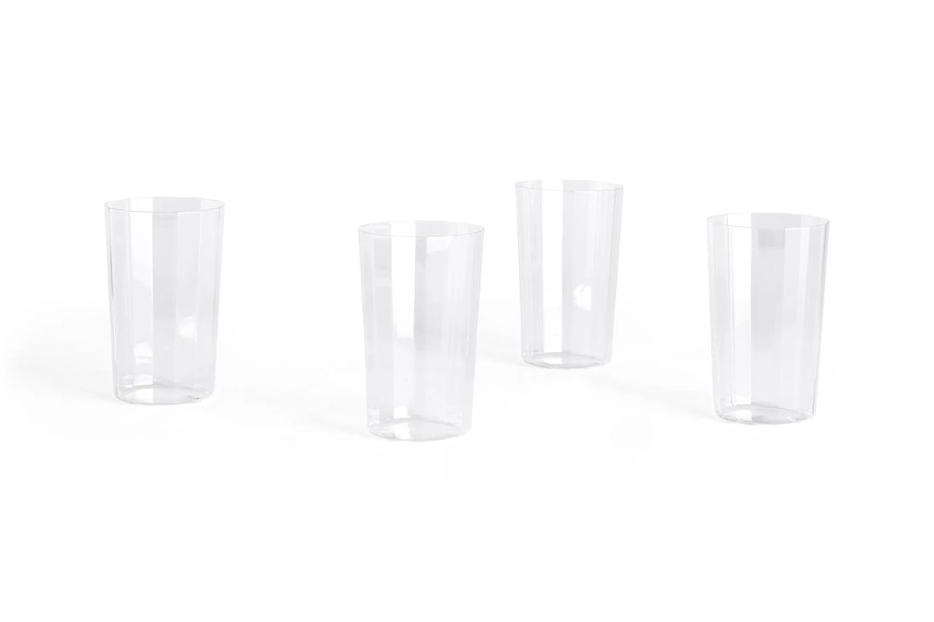 Angle Glass Set of 4 Large H13 Clear