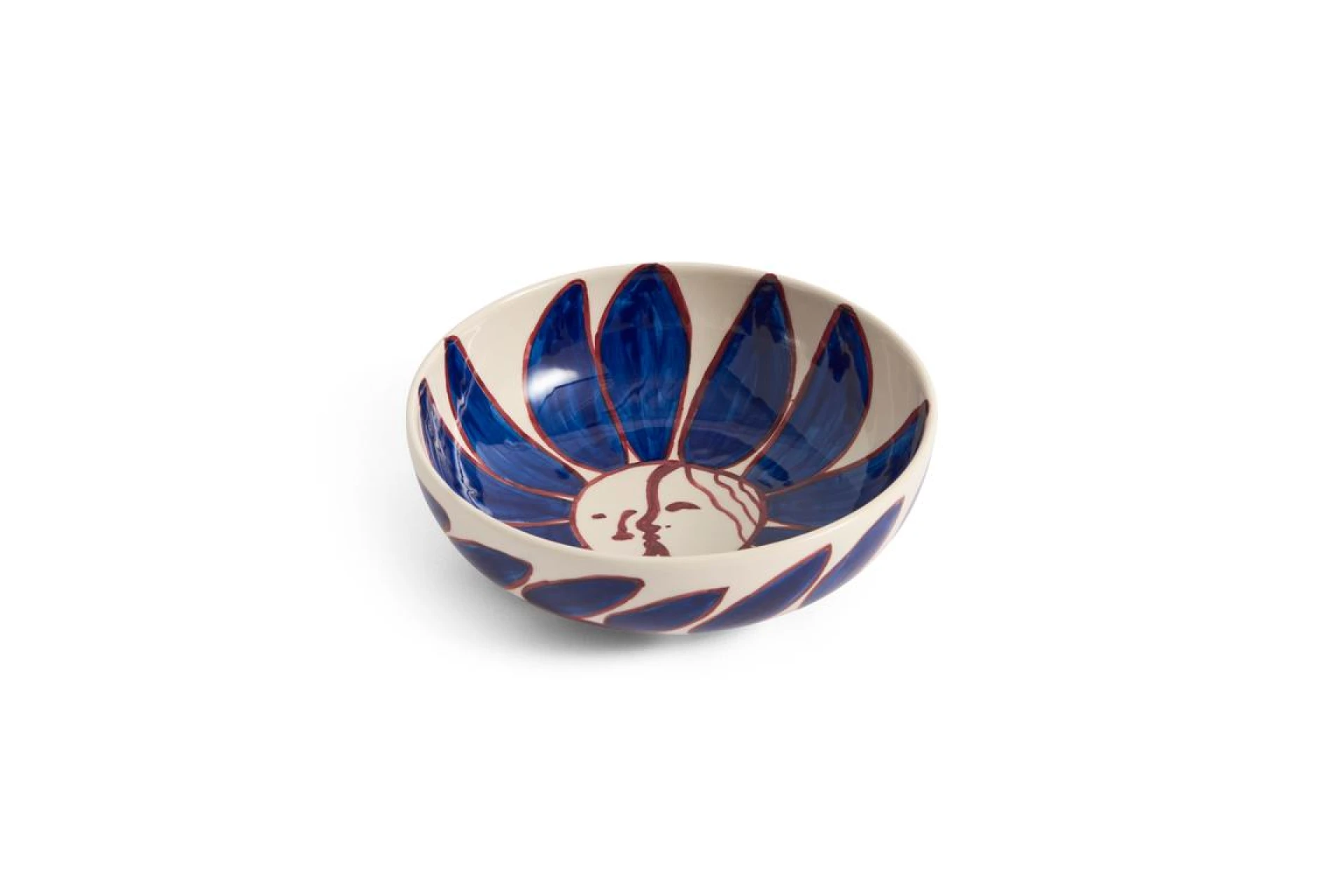 La Pittura Bowl Ø18 Deep blue flower