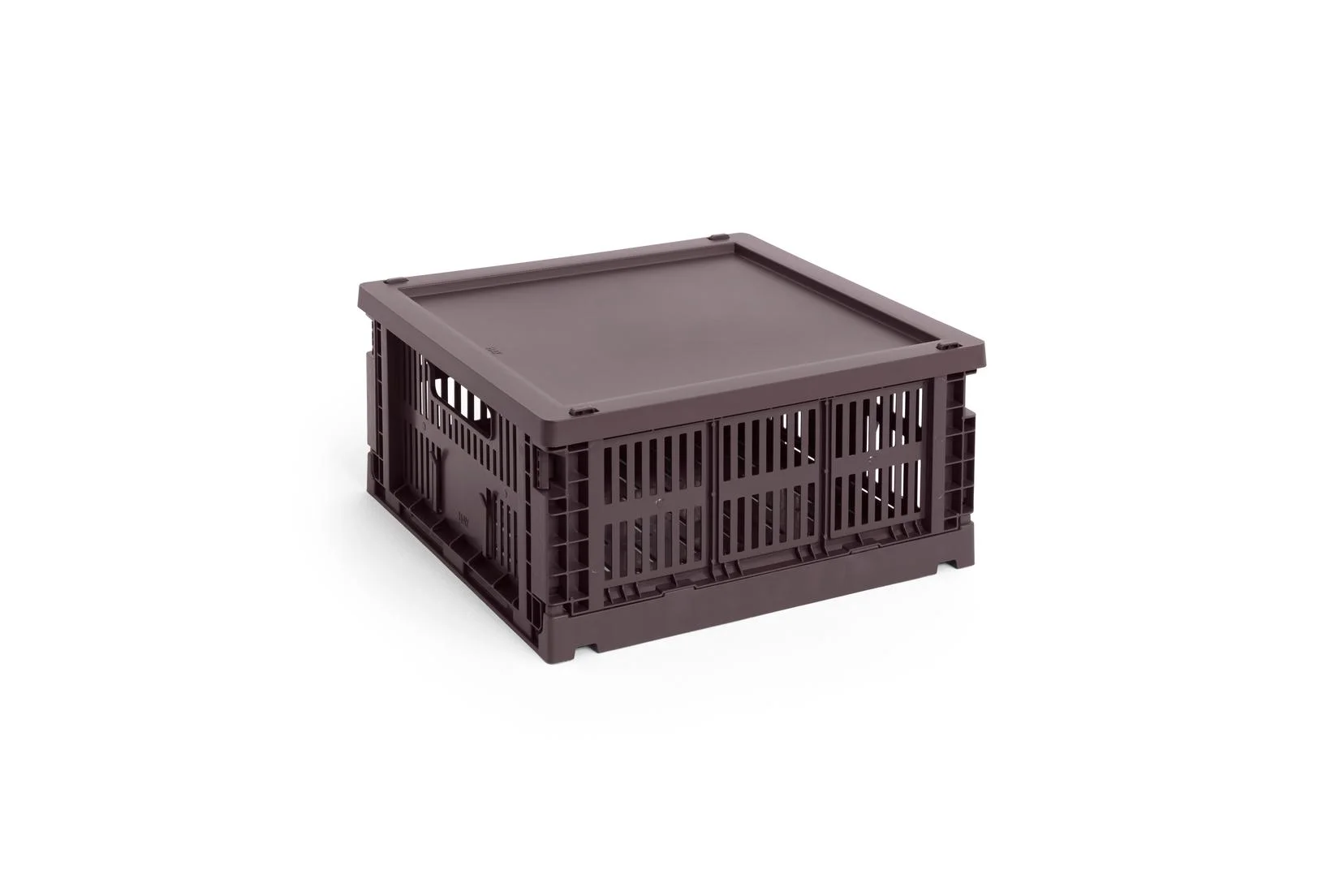 HAY Colour Crate Lid Plastic Medium Square/Cube Bordeaux