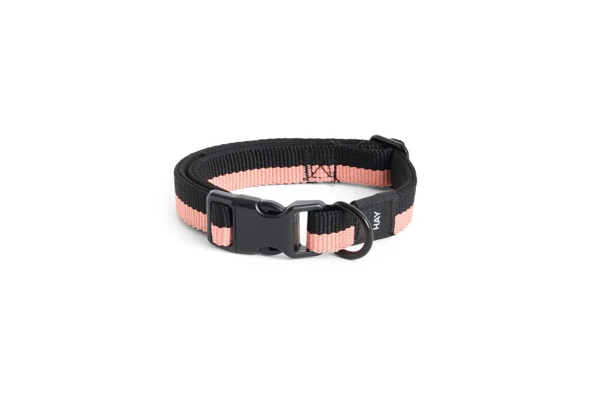 HAY Dogs Collar Flat S/M Pink, black