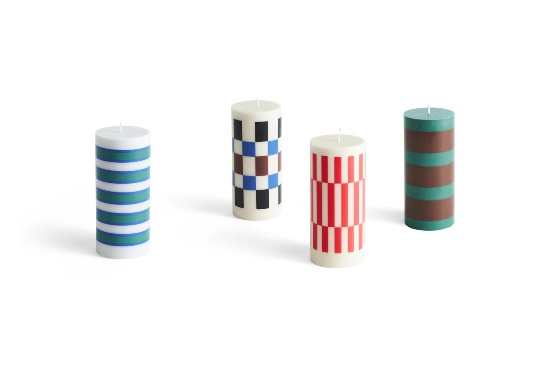 Column Candle Small Green and brown