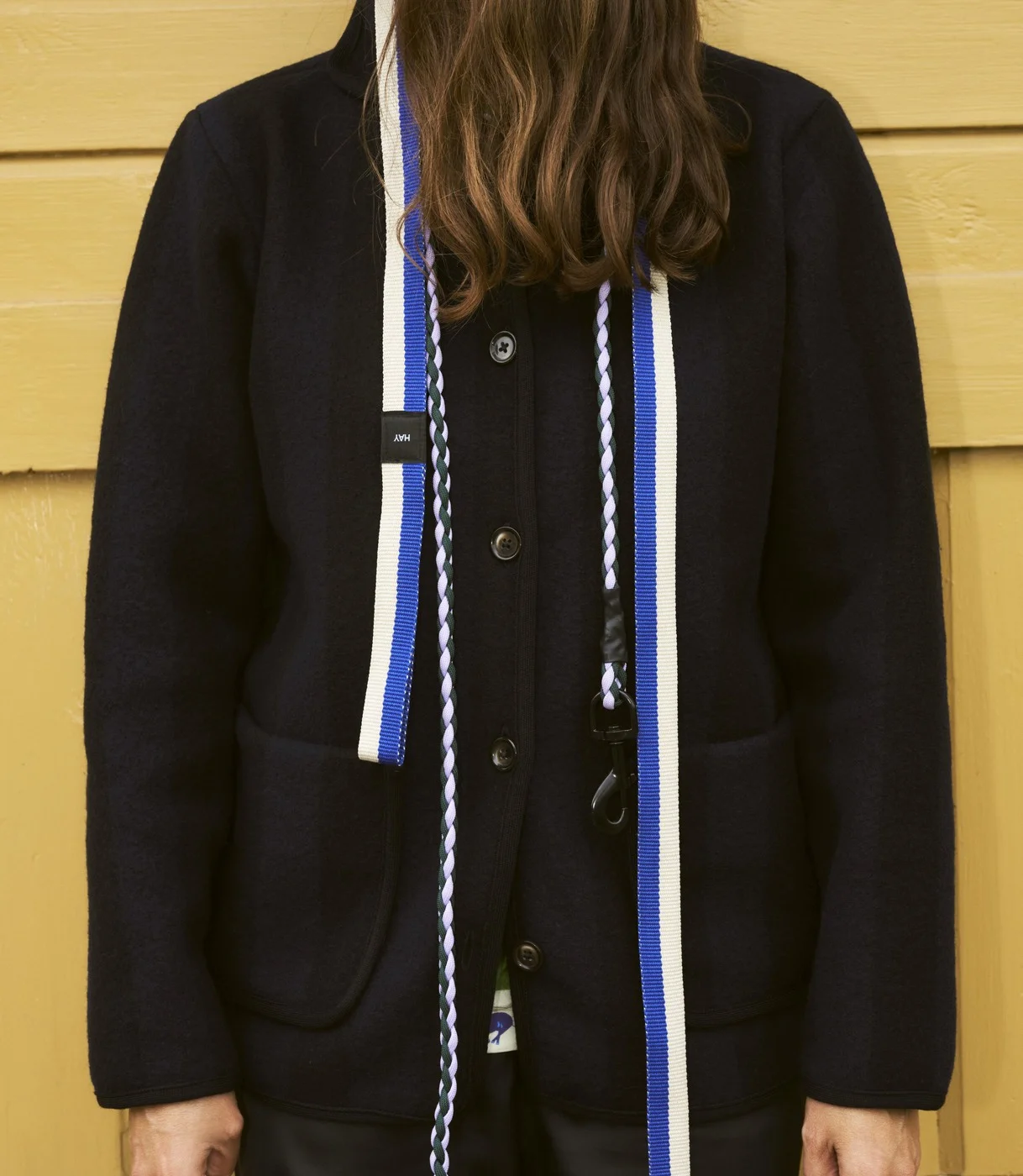 HAY Dogs Leash Braided Lavender, green