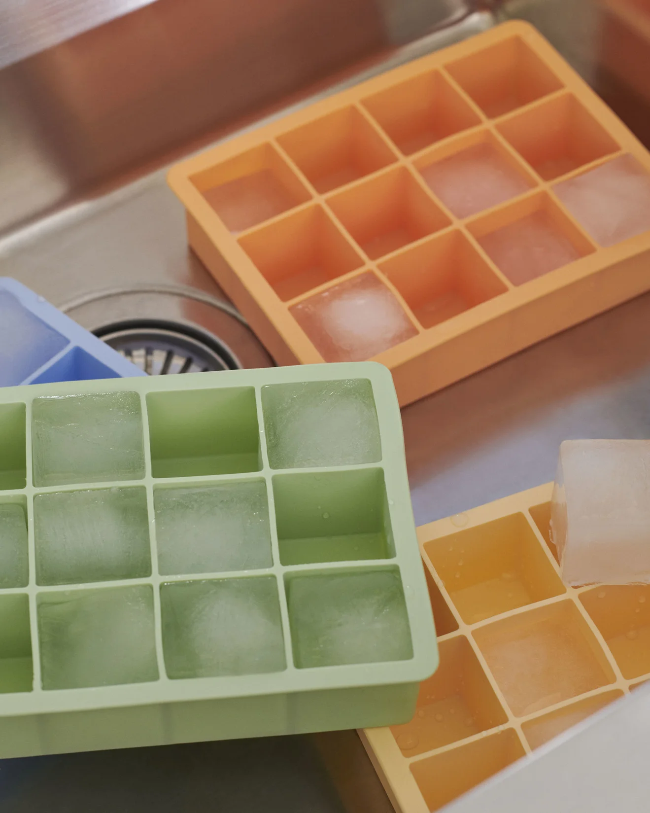 Ice Cube Tray Square X-Large Light blue