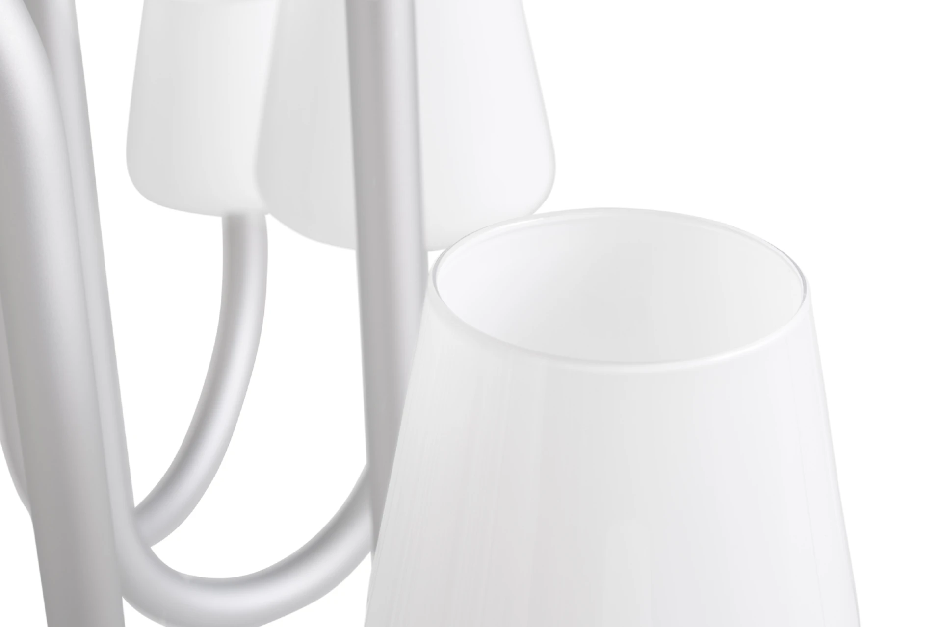 Apollo Chandelier 1065 White opal glass