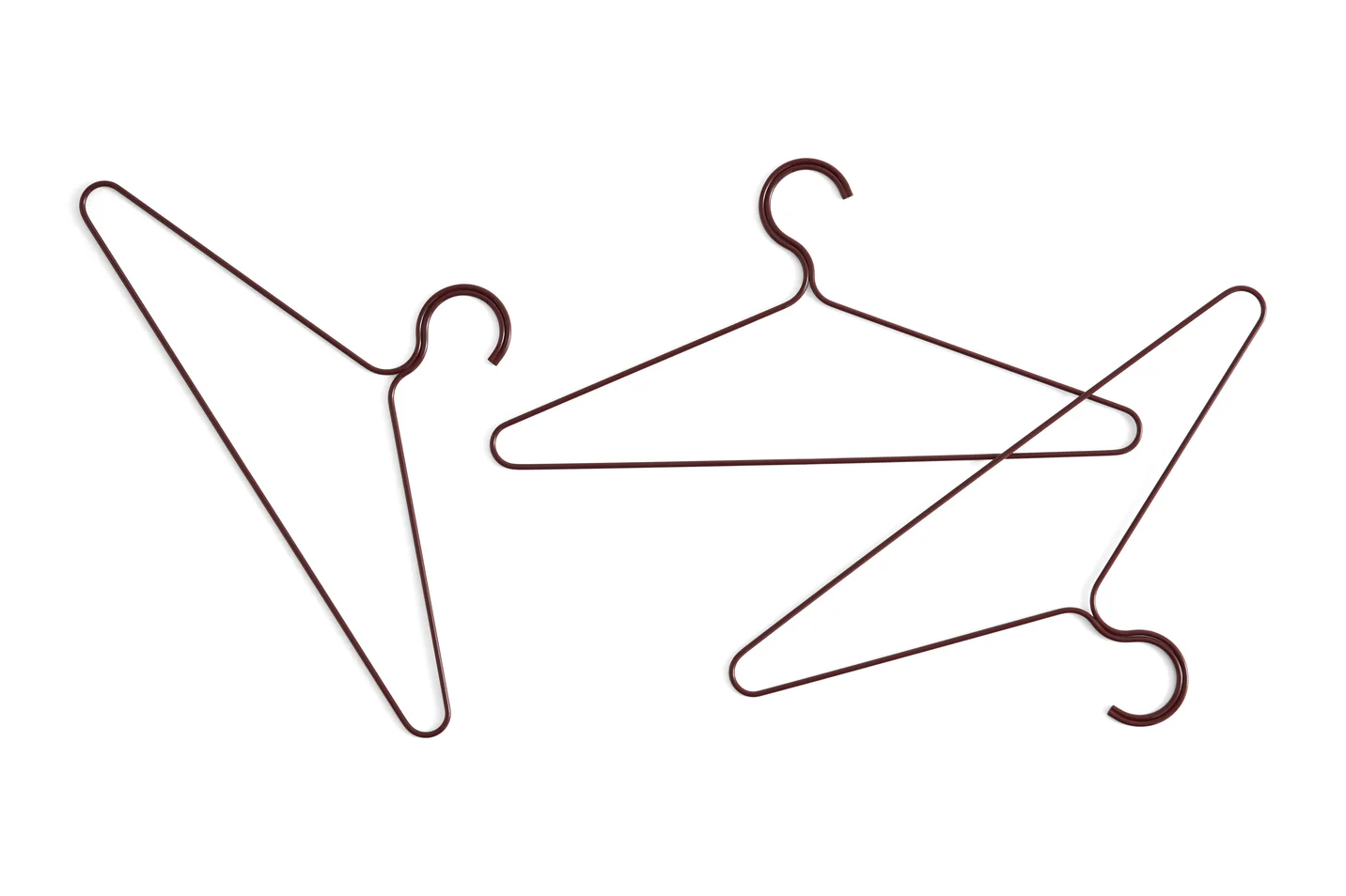 Colour Hanger Set of 3  Maroon red