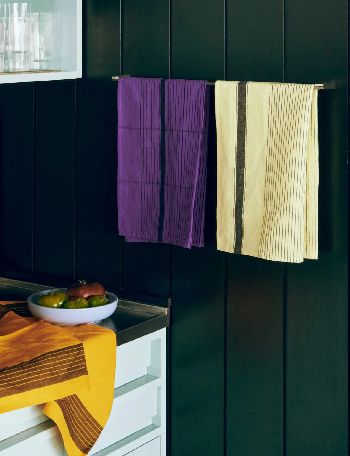 Linear Tea Towel W52 x L80 Purple