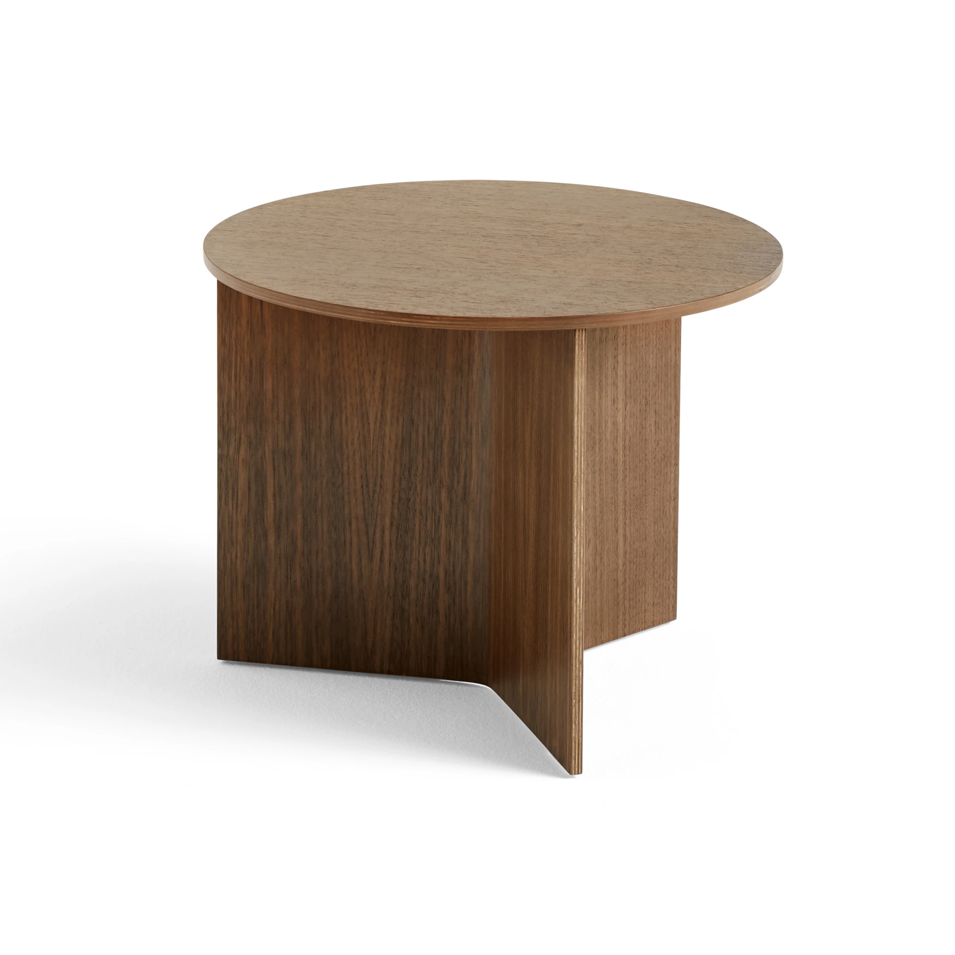 Slit Table Wood Round Walnut