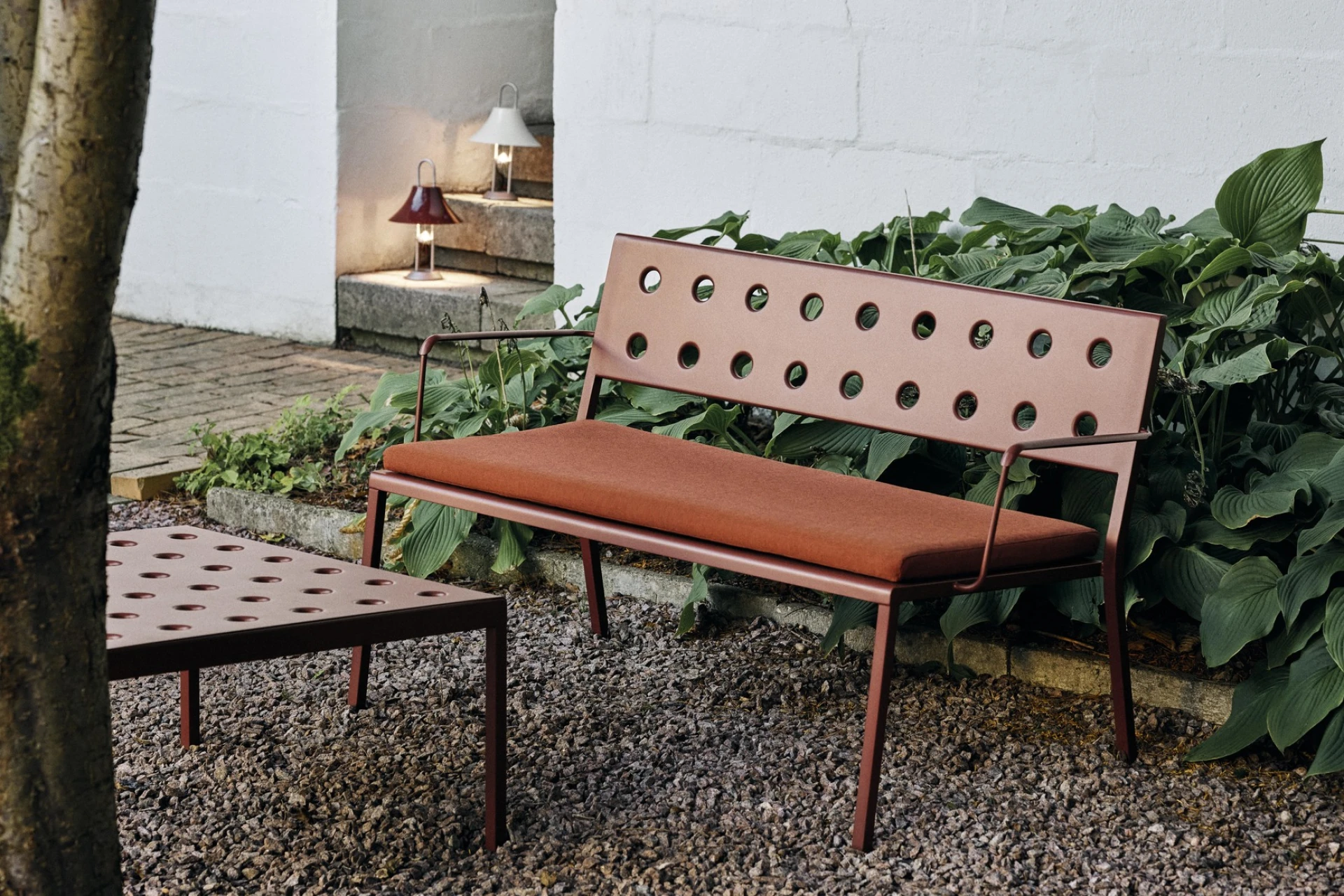 Balcony Lounge Bench with Arm