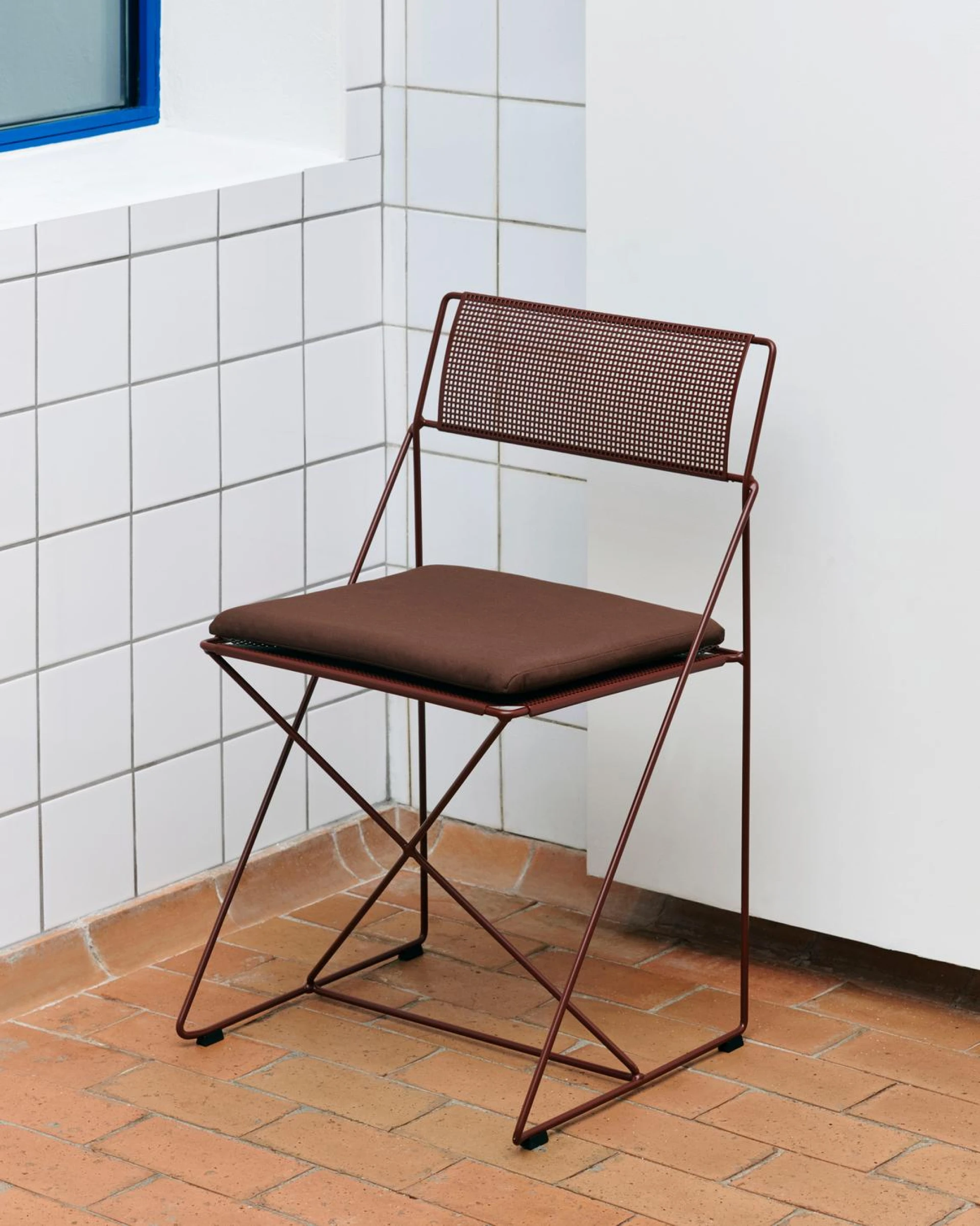 Seat Cushion for X-Line Chair Outdoor Iron red textile