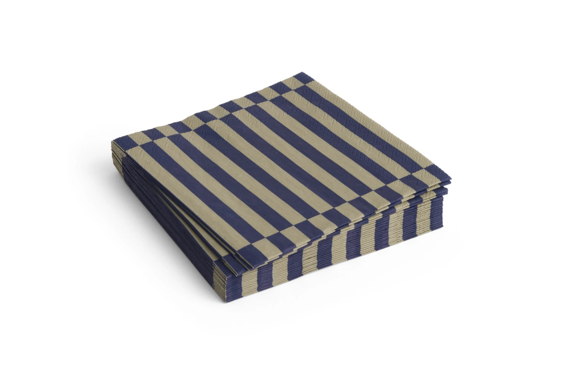Pattern Napkins Set of 20 Lunch Dark blue and dark sand pillar stripe