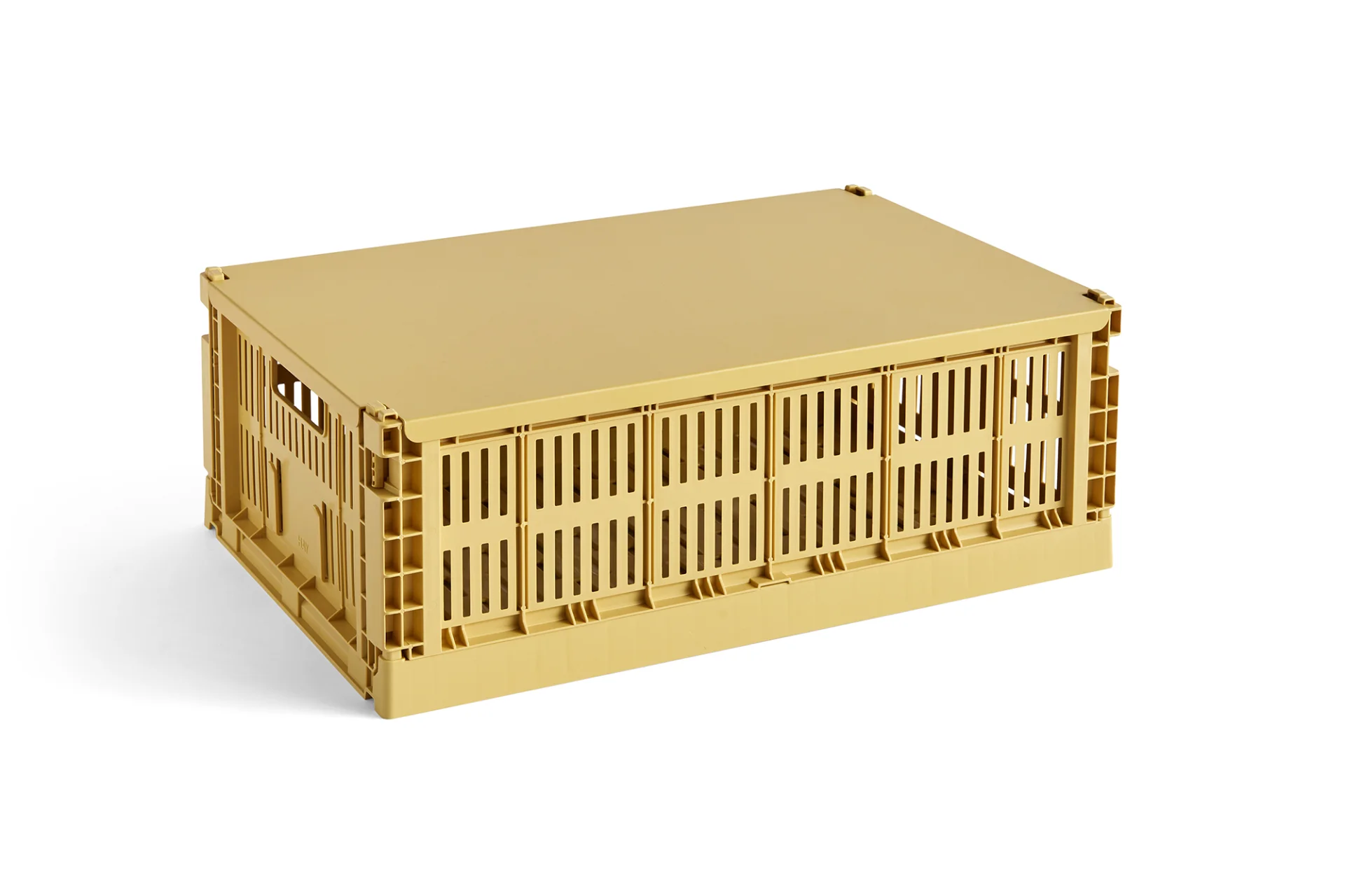 HAY Colour Crate Lid Metal Large Golden yellow