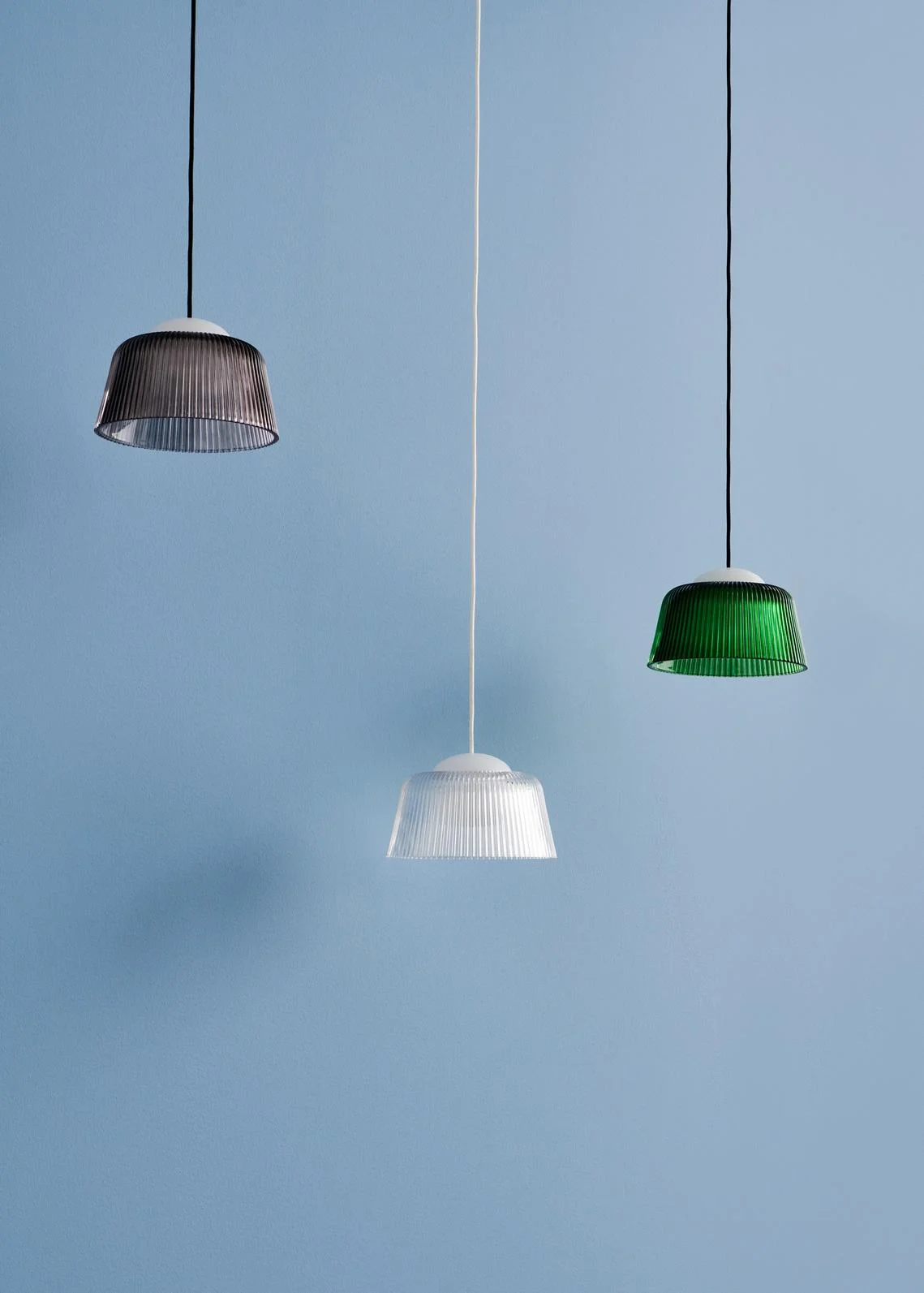 Brim Pendant Smoked grey glass