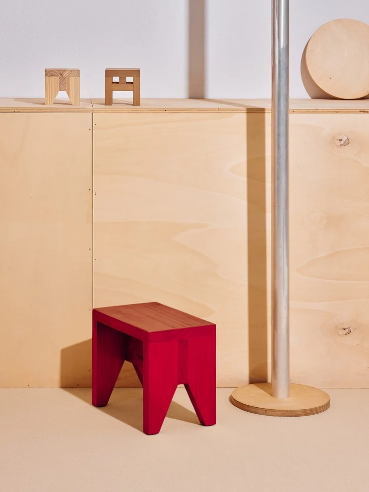 Manolito Stool Short Red