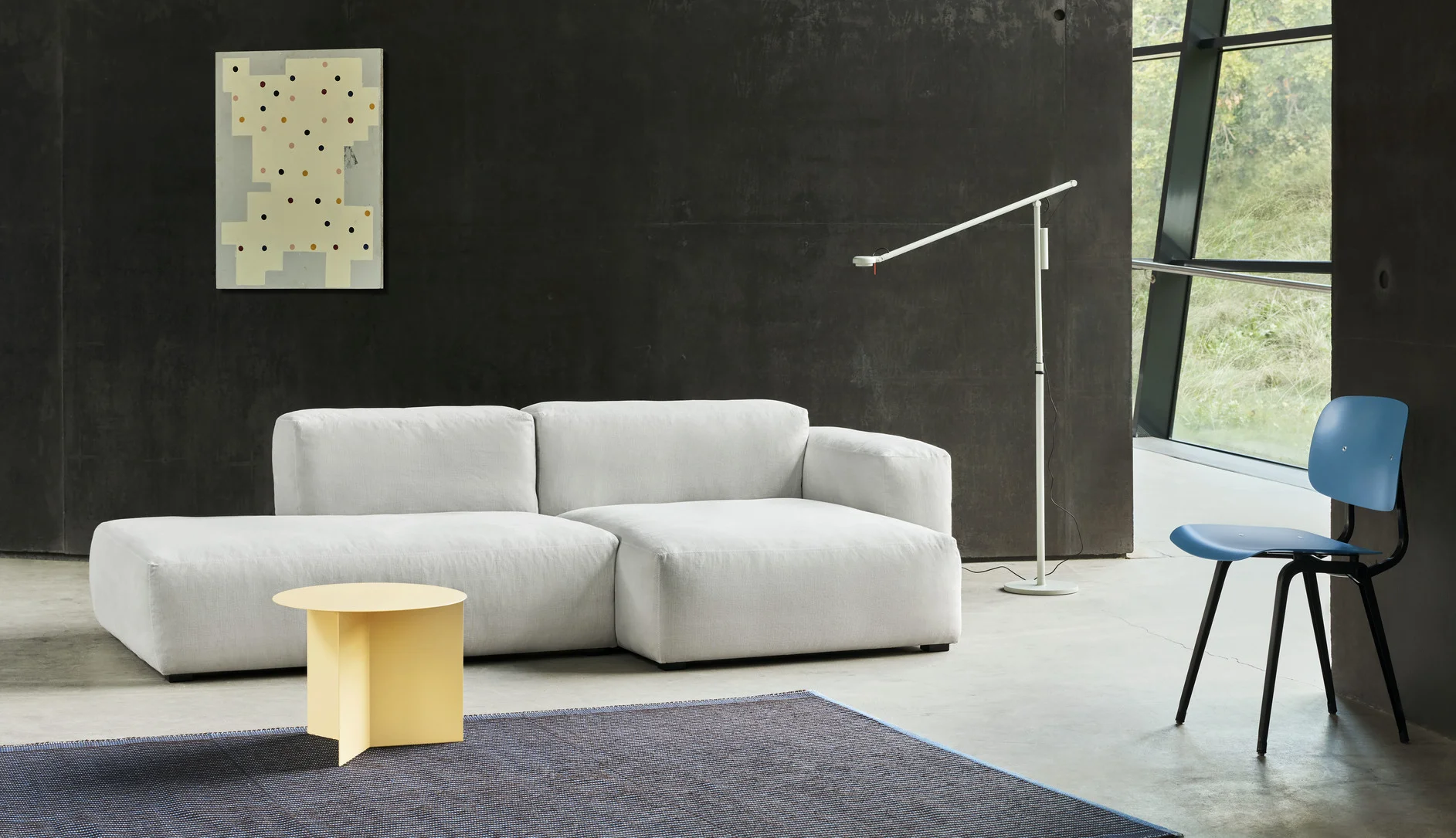 Fifty-Fifty Floor Lamp Ash grey