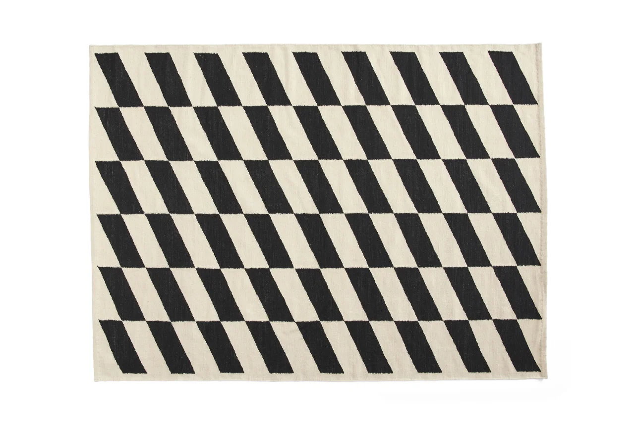 Shift Kelim Rug Black 170 x 240
