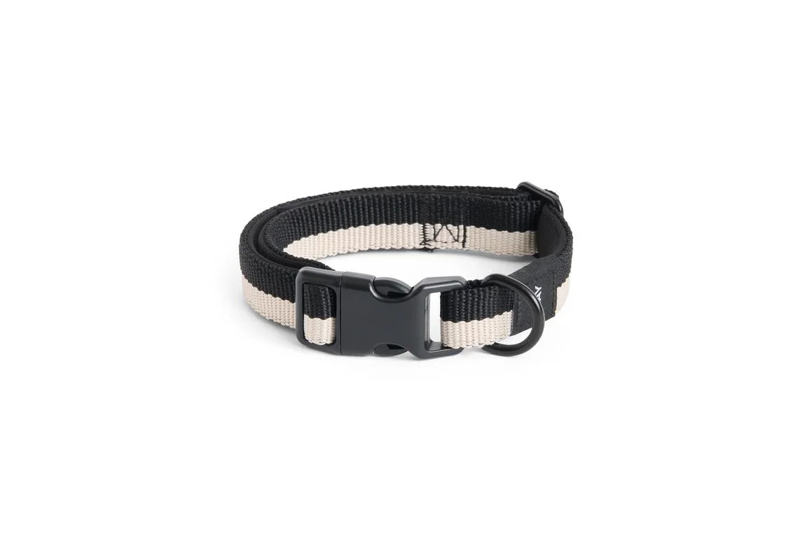HAY Dogs Collar Flat S/M Black, white