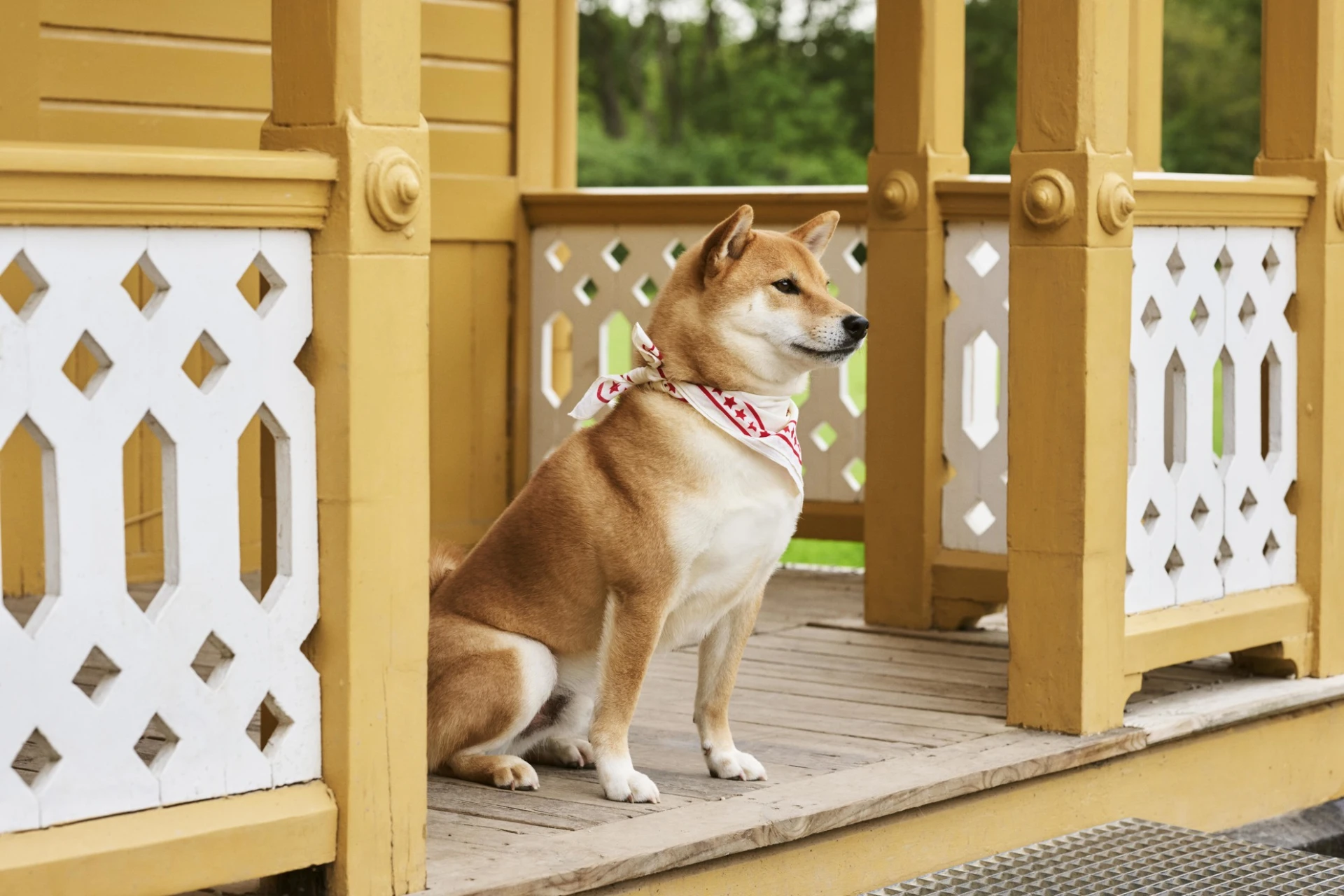 HAY Dogs Scarf 55 x 55 Off-white