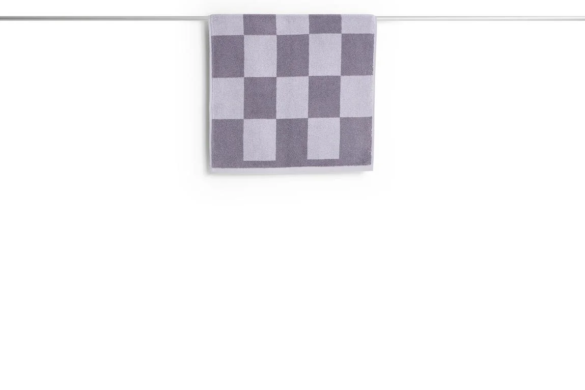Check Bath Mat Lavender