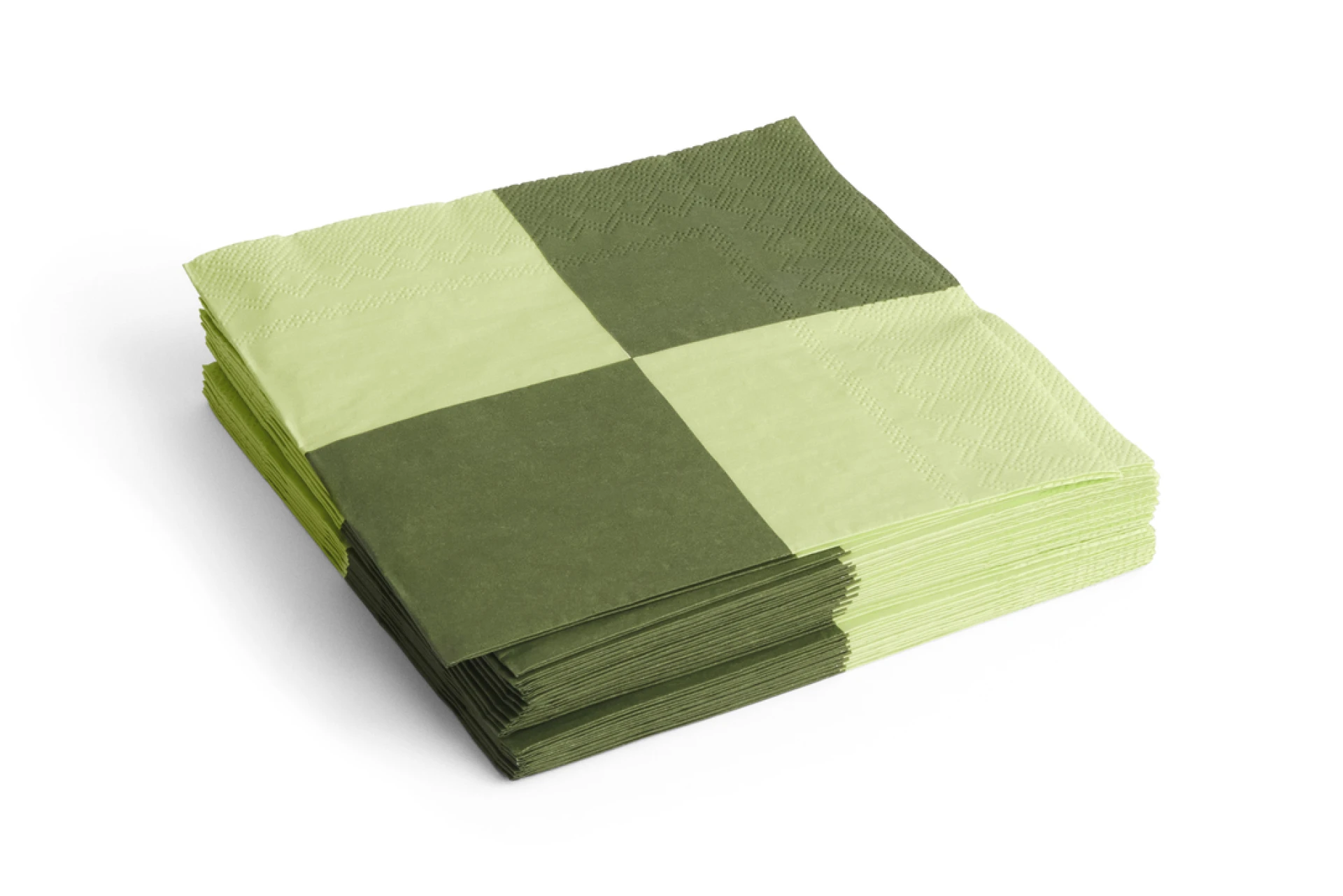 Pattern Napkins Set of 20 Dinner Light green and dusty green L check