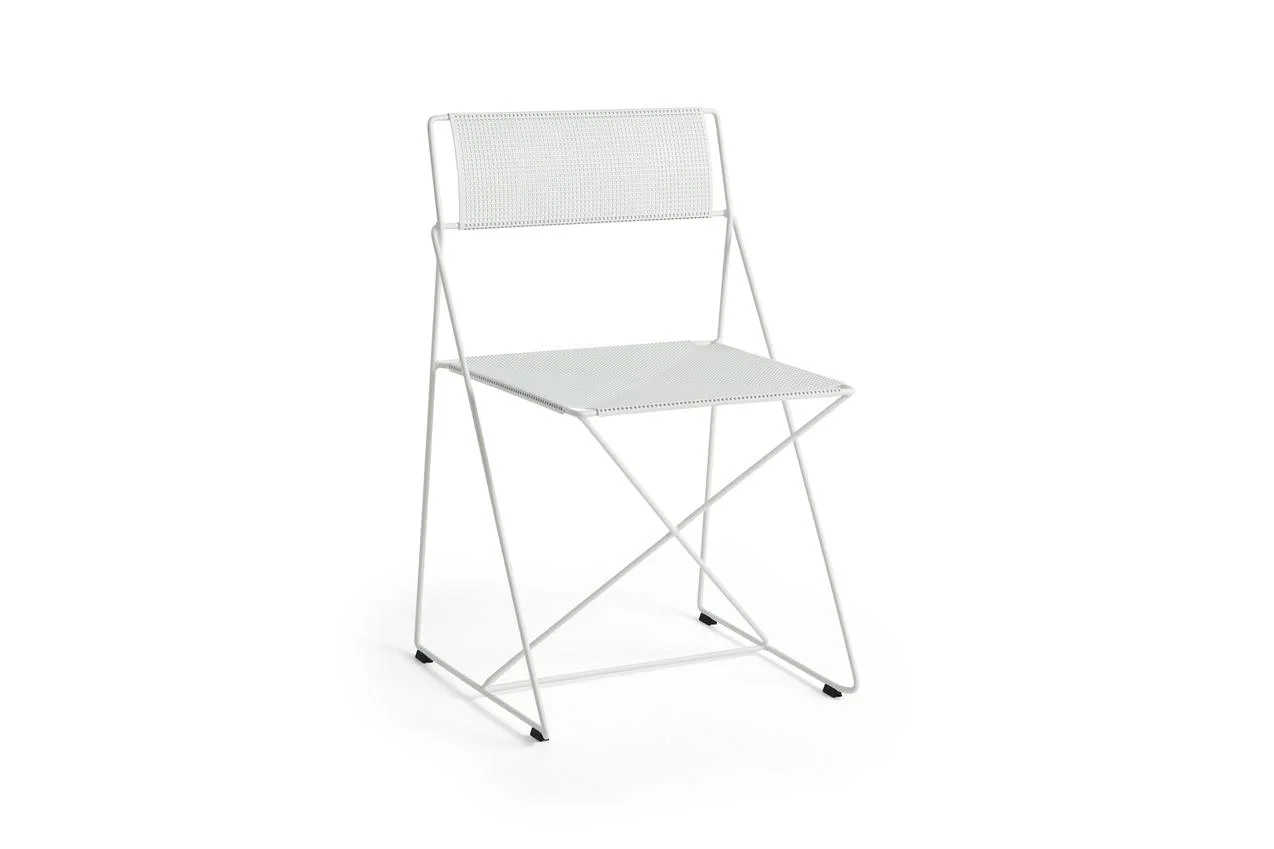 X-Line Chair Chalk white powder coated steel base - Chalk white powder coated seat/back