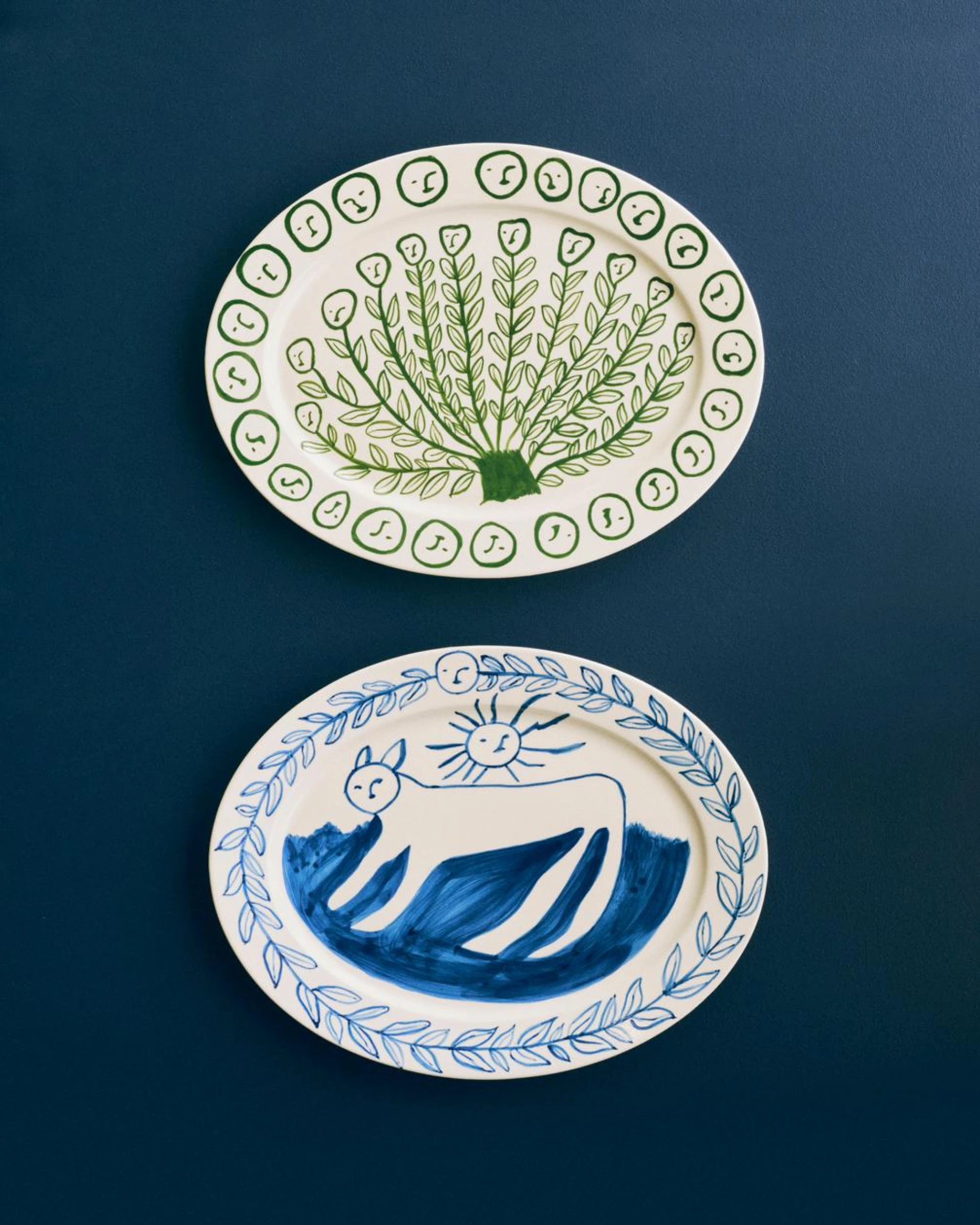 La Pittura Oval Serving Platter L36,5 Olive grove