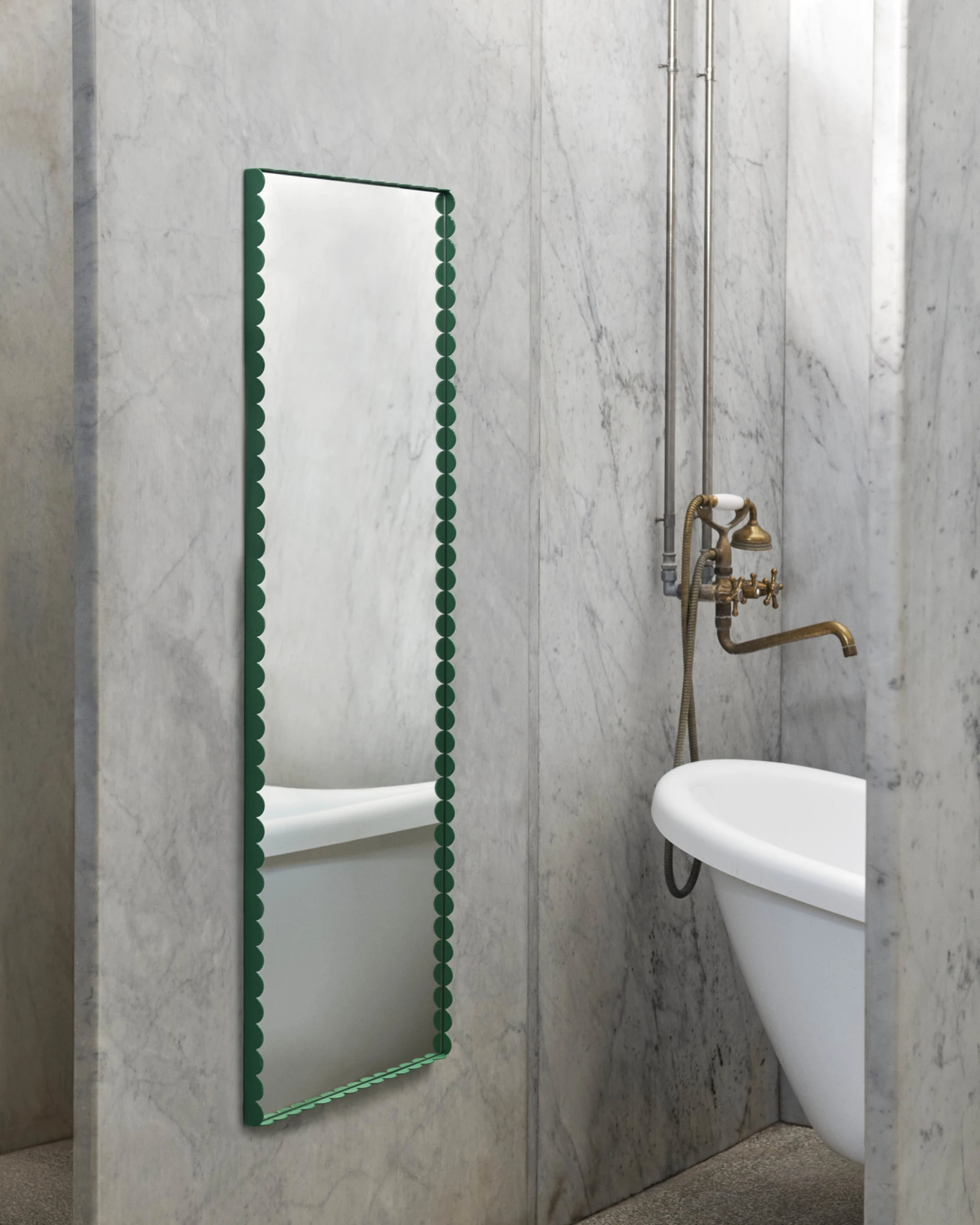Arcs Mirror Rectangle M Green