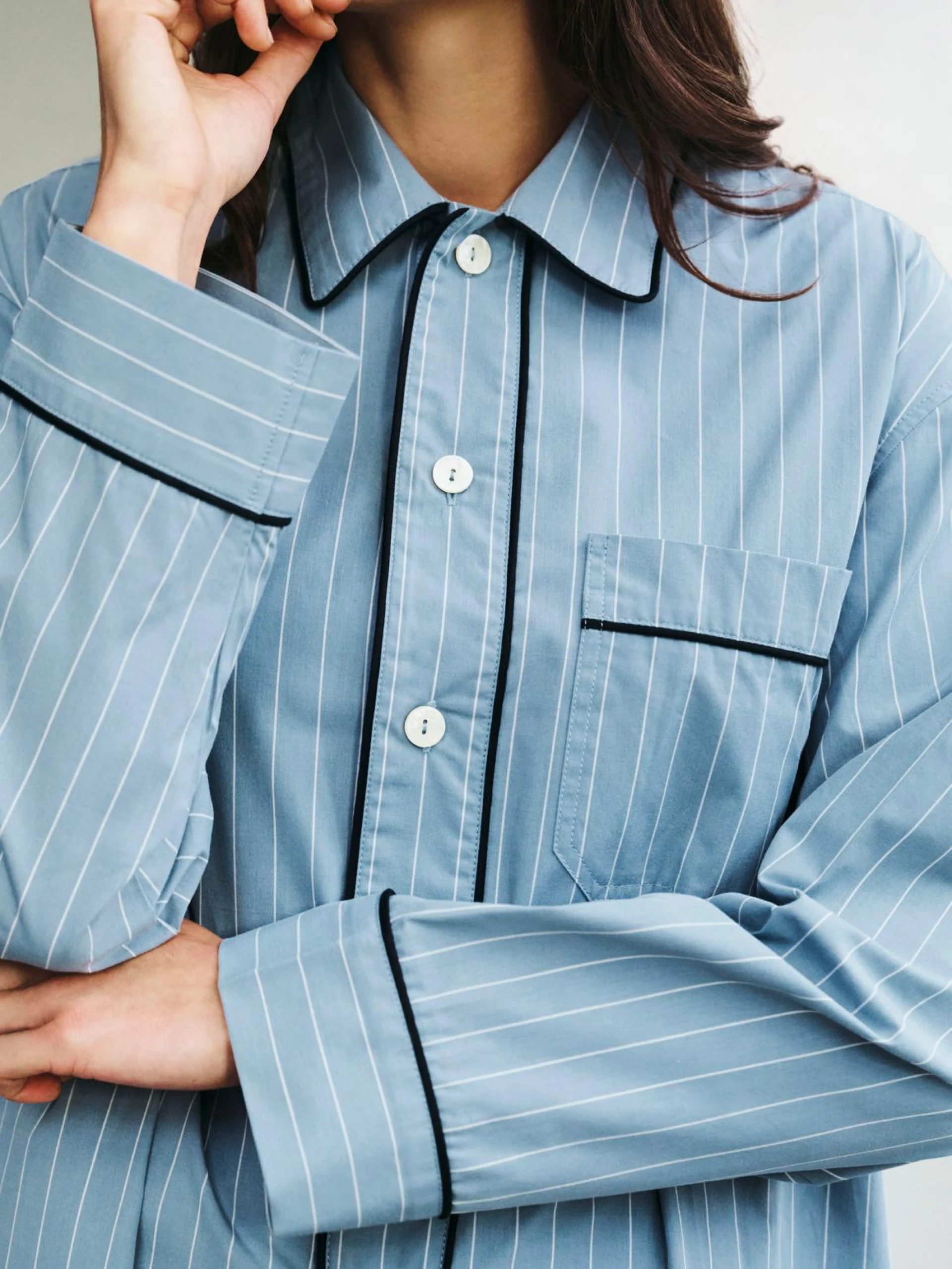 Fineline Long Nightshirt M/L Blue