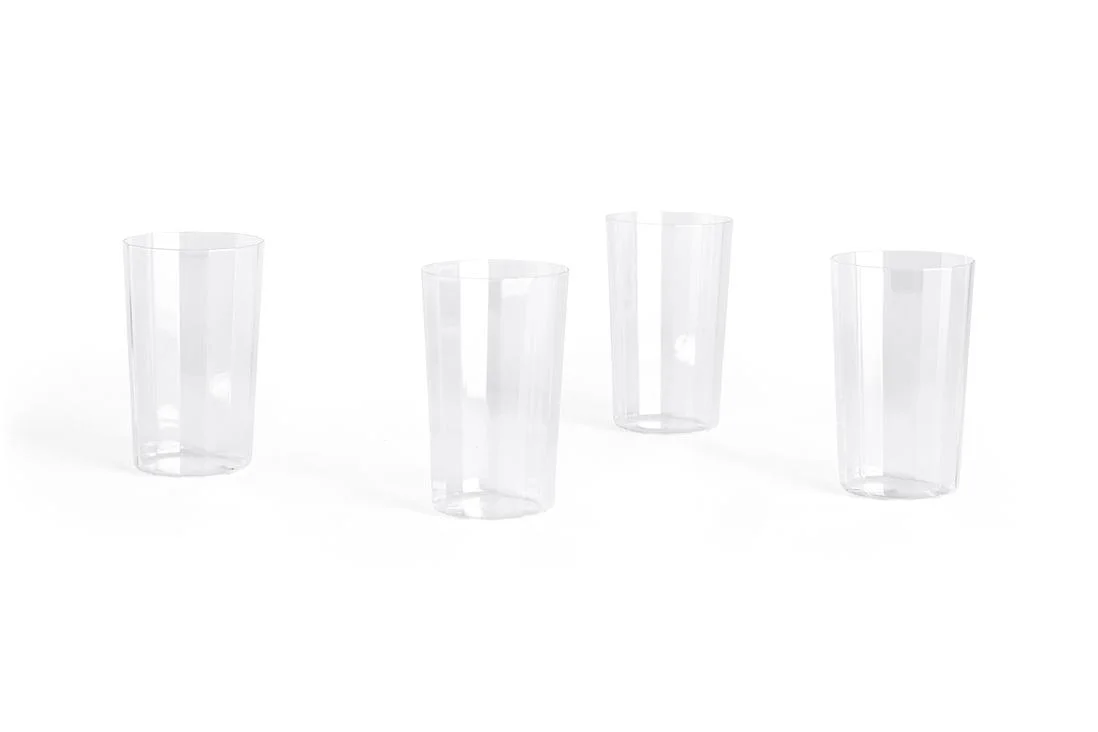 Angle Glass Set of 4 Large H13 Clear