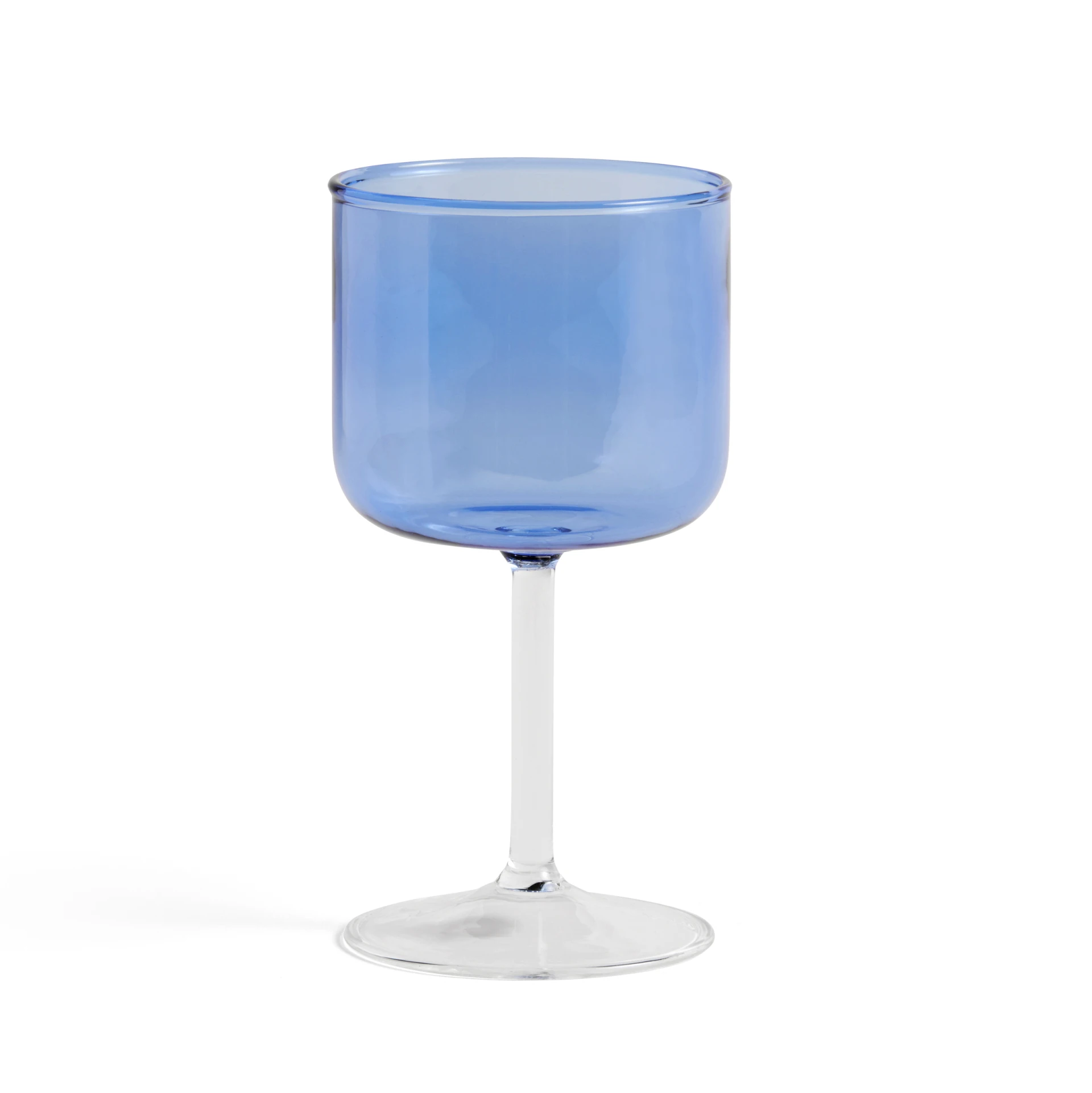Tint Wine Glass Set of 2 Blue and clear