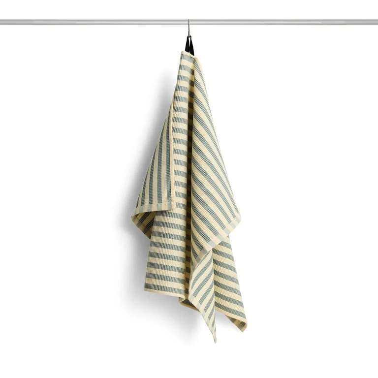 Canteen Tea Towel W52 x L80 Green and yellow
