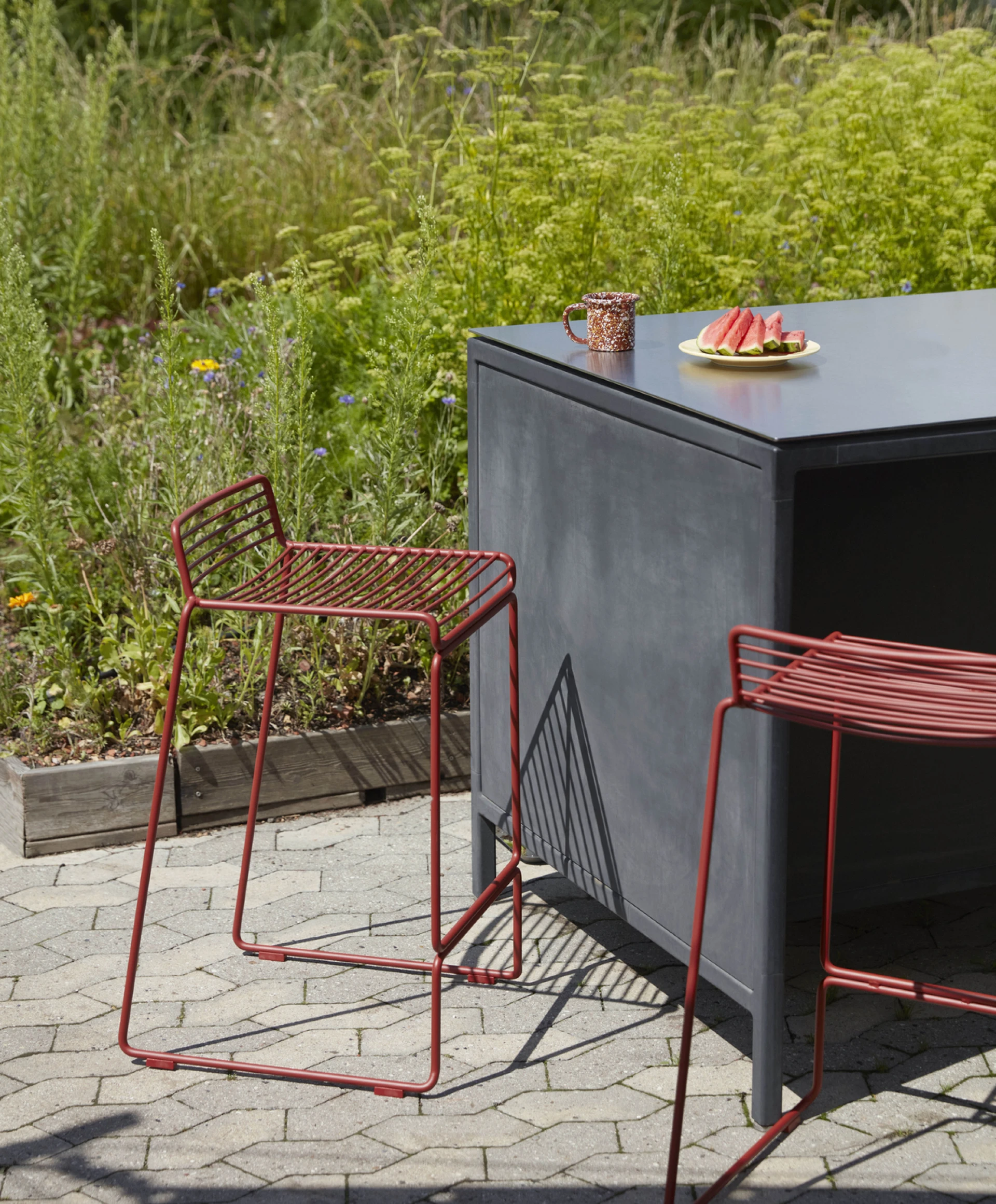 Hee Bar Stool Low Rust