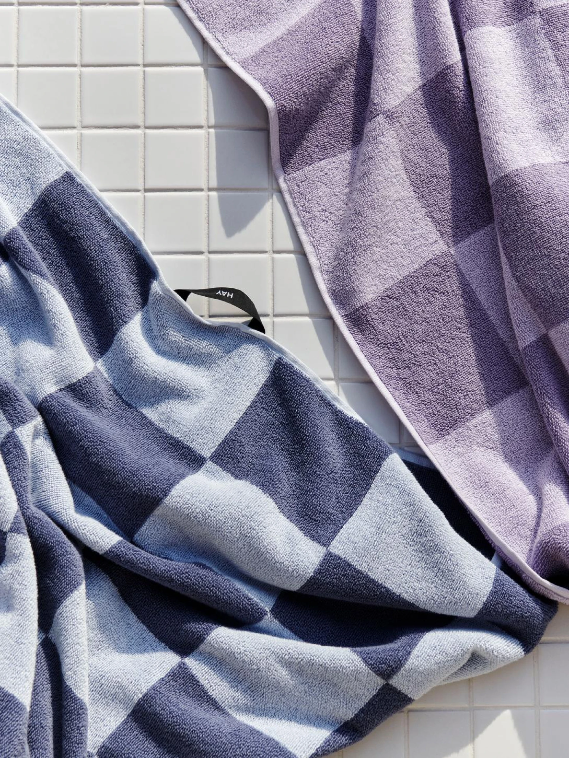 Check Hand Towel Lavender Check Hand Towel Lavender