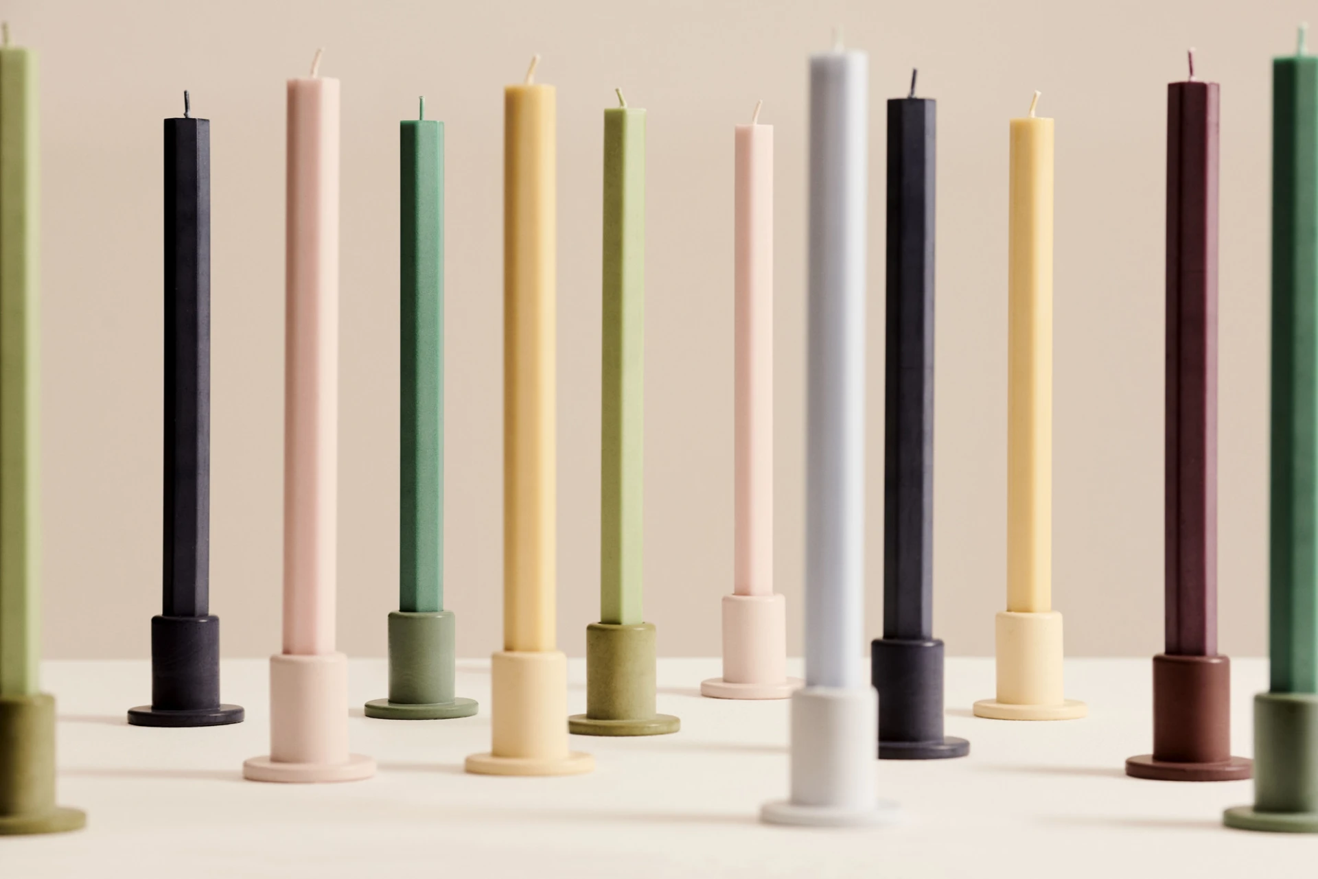 Tube Candleholder Concrete Small Light pink