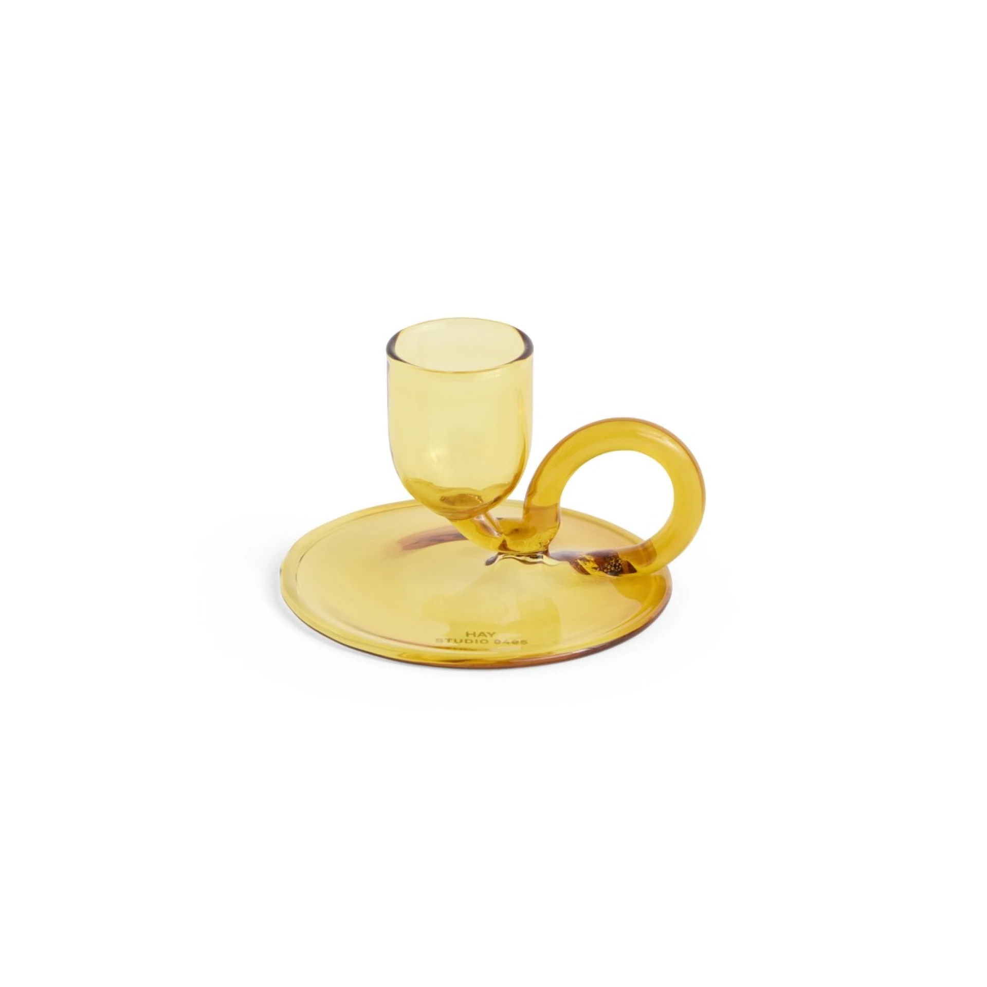 Tiny Candleholder Curved Yellow