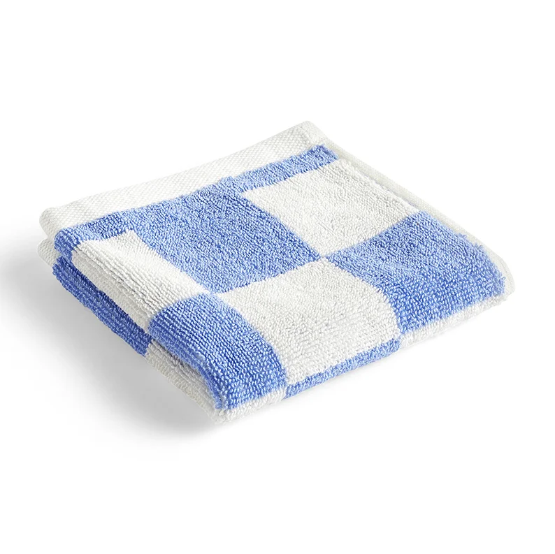 Check Wash Cloth Sky blue